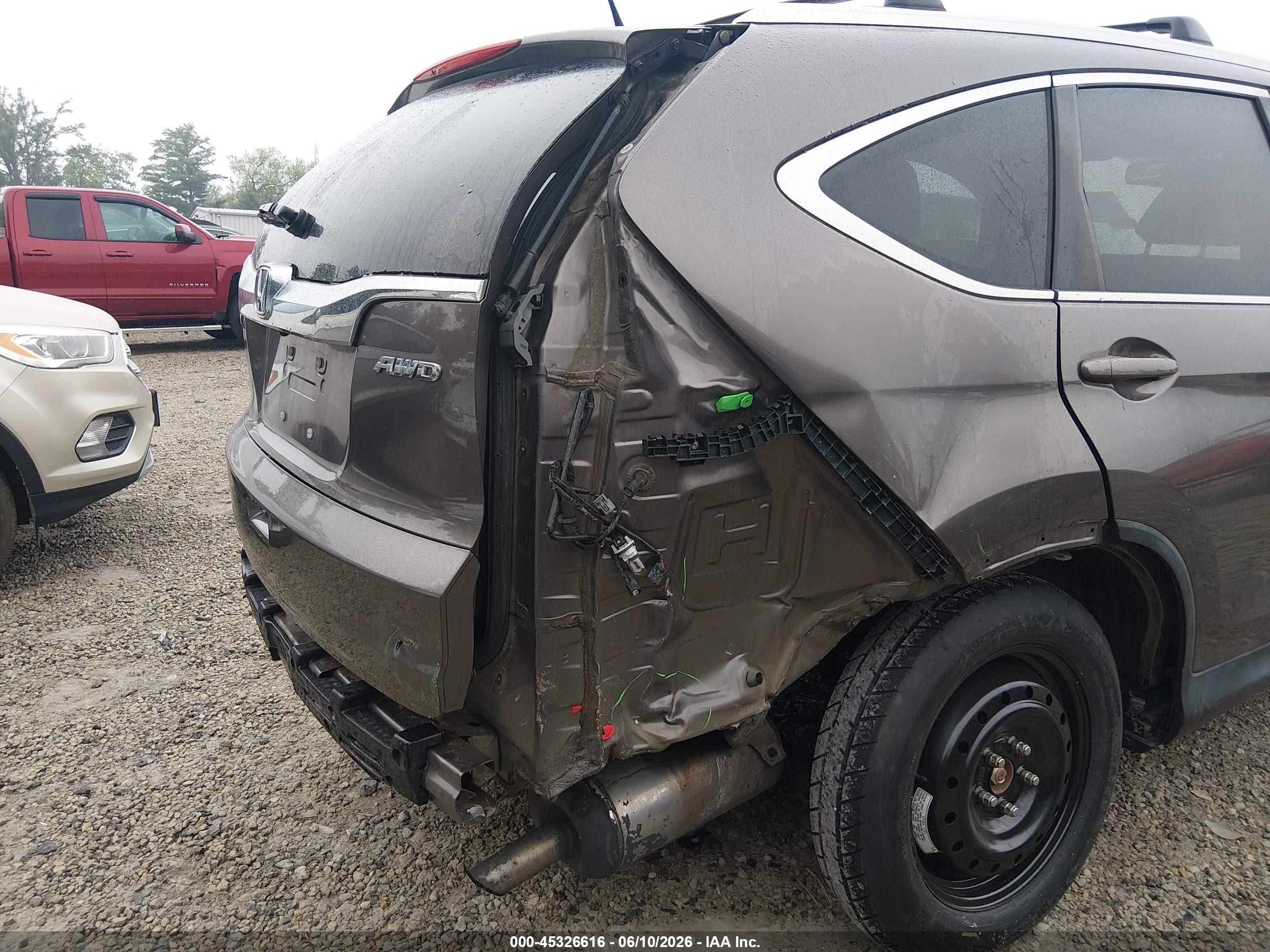 2015 Honda Cr-v Ex-l Gray vin: 2HKRM4H7XFH652236