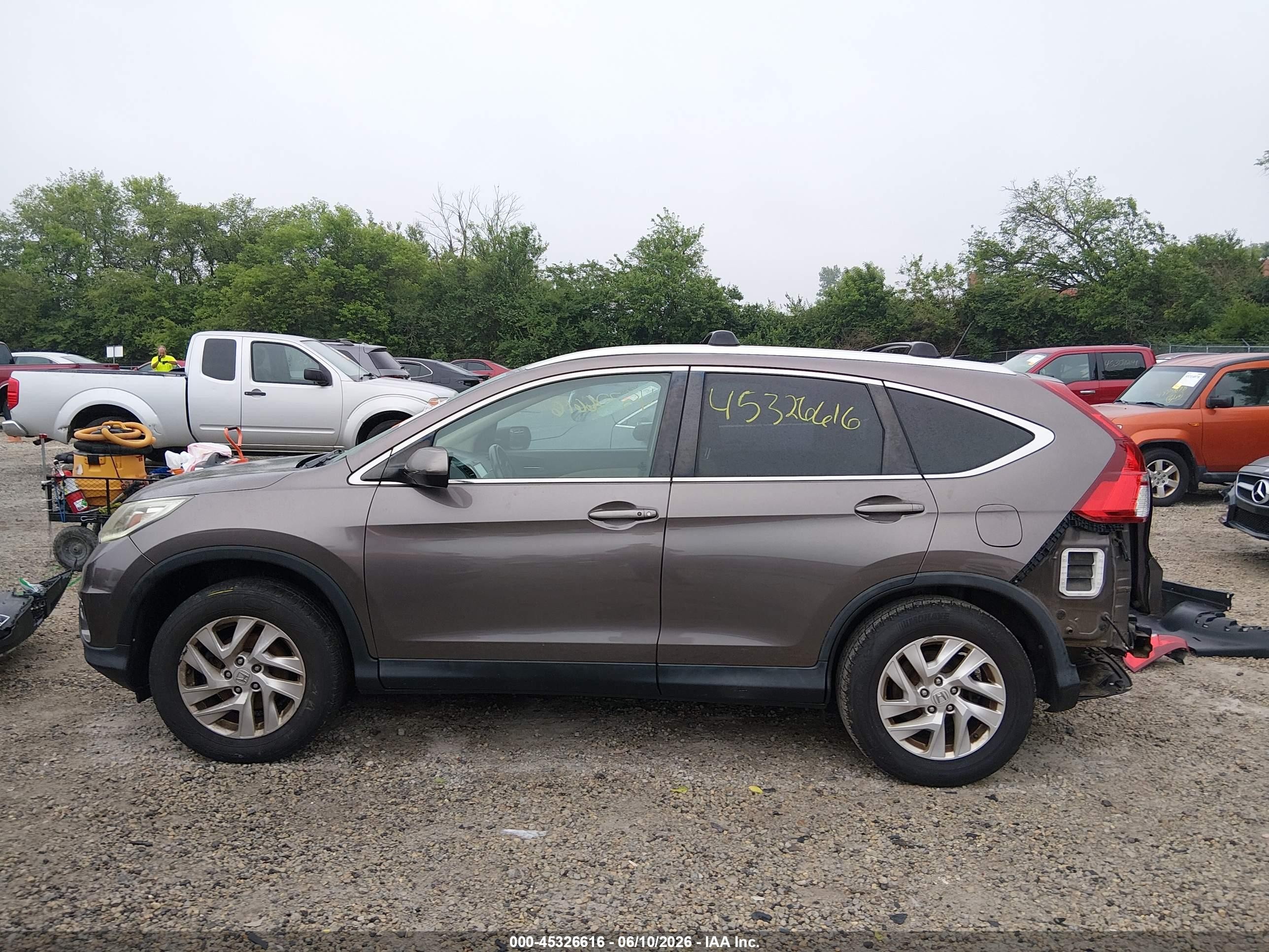 2015 Honda Cr-v Ex-l Gray vin: 2HKRM4H7XFH652236