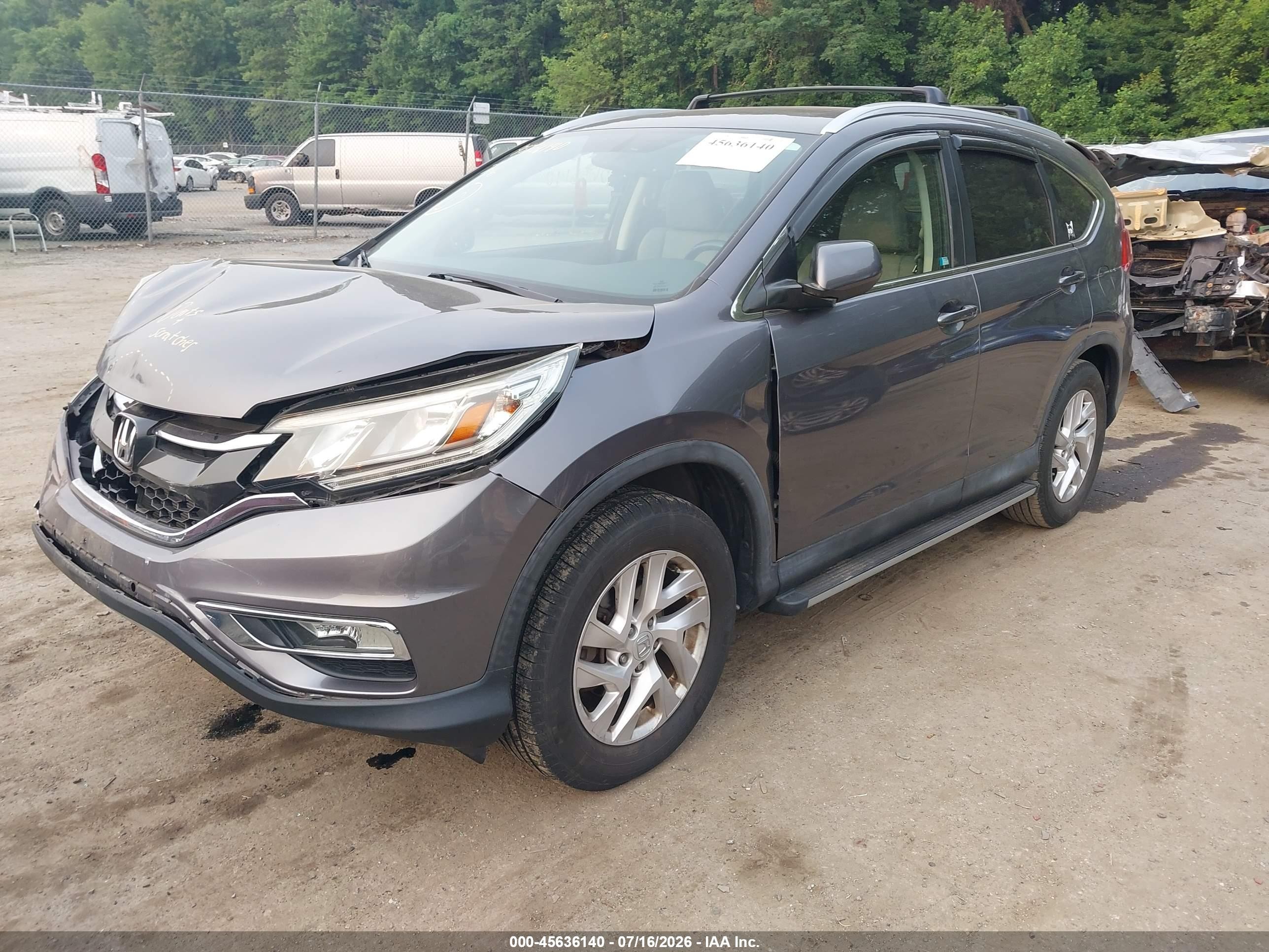 2015 Honda Cr-v Ex-l Серый vin: 2HKRM4H7XFH664385