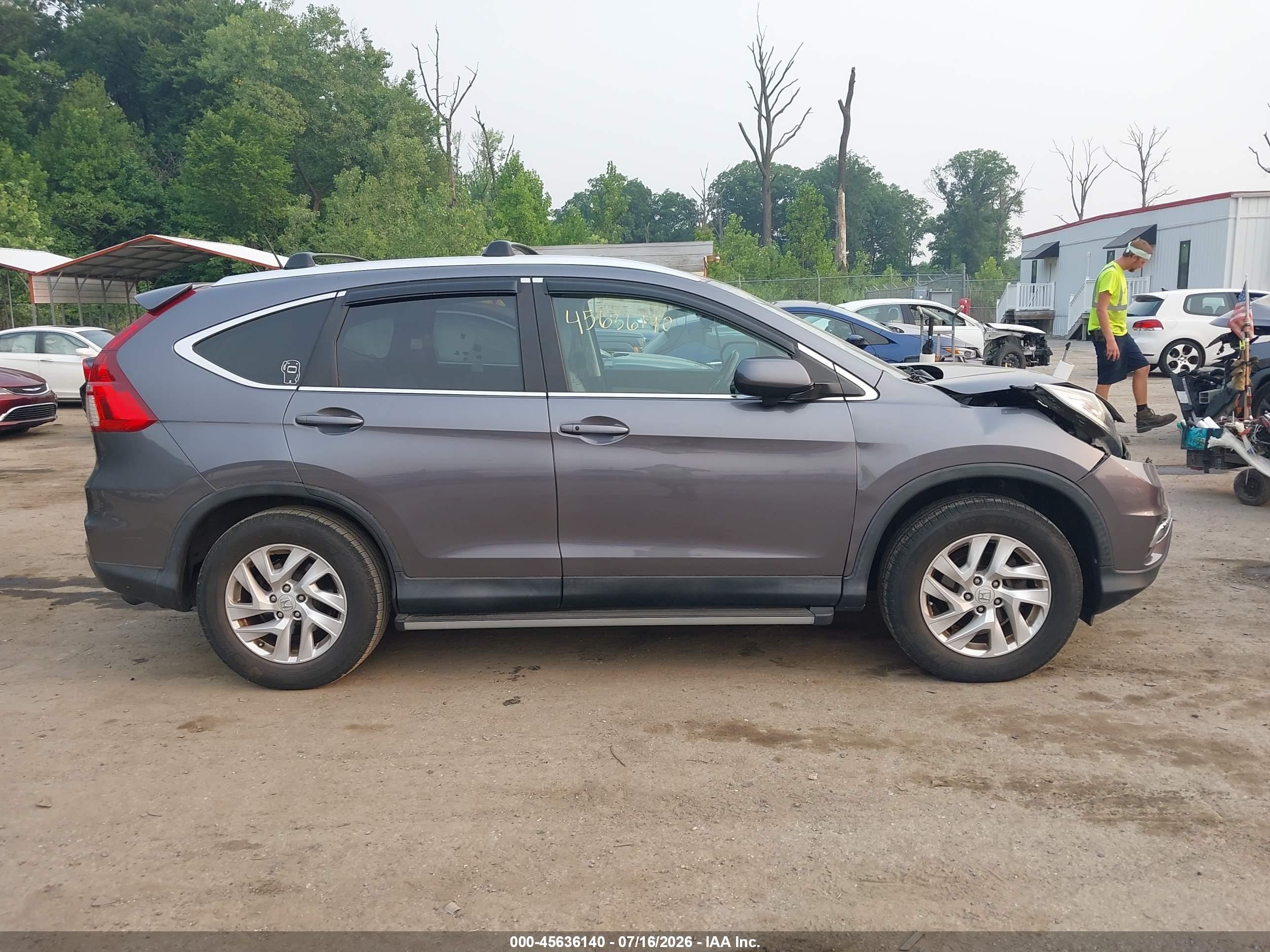 2015 Honda Cr-v Ex-l Серый vin: 2HKRM4H7XFH664385