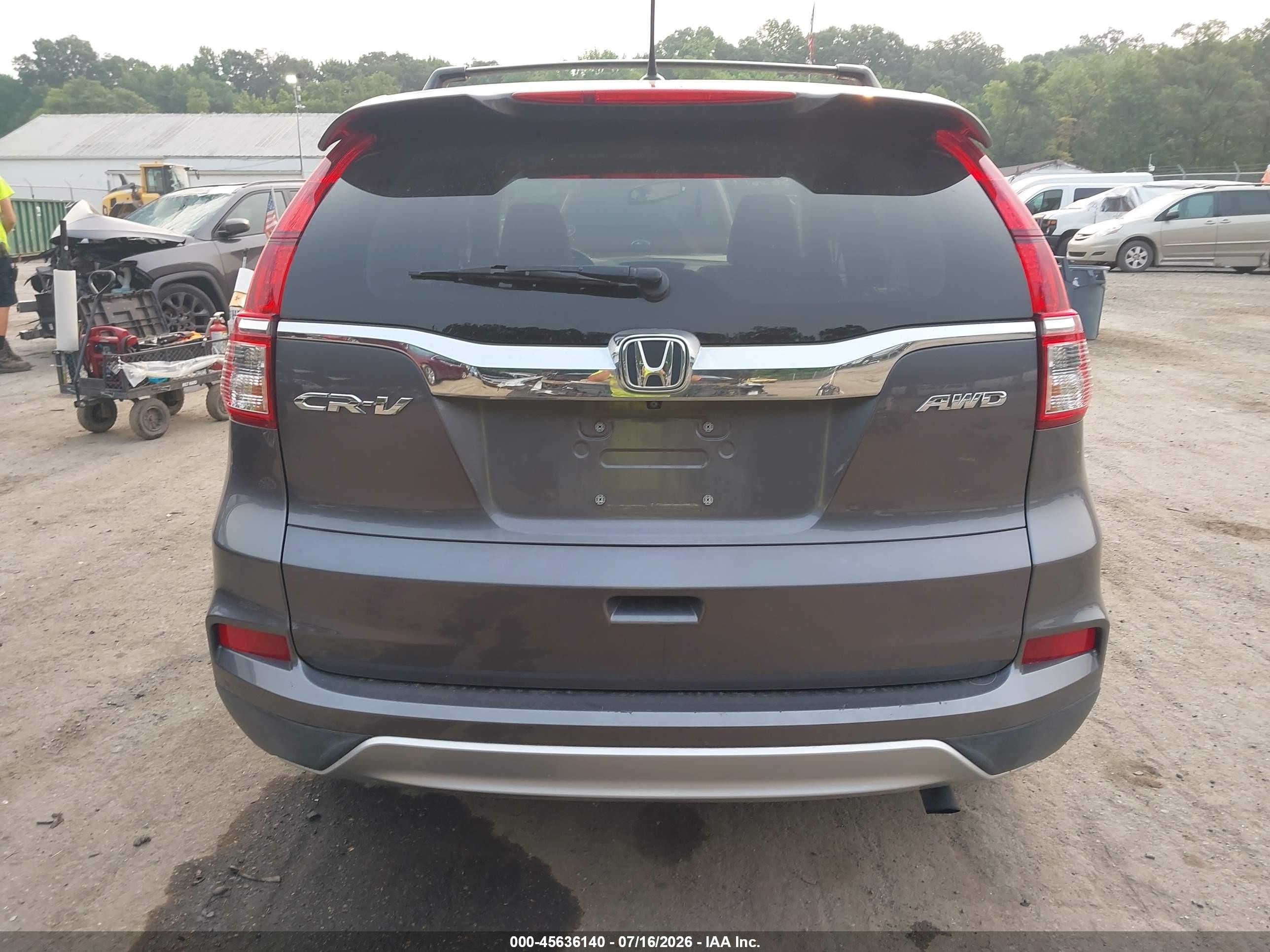 2015 Honda Cr-v Ex-l Серый vin: 2HKRM4H7XFH664385