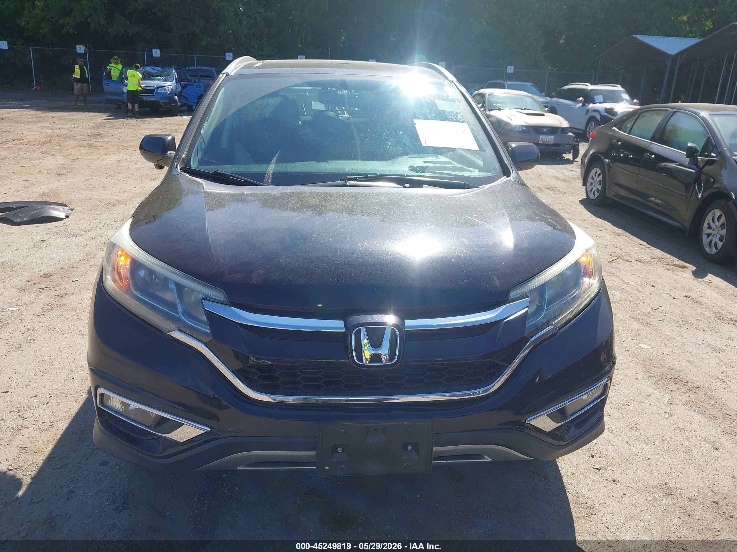 2015 Honda Cr-v Ex-l Black vin: 2HKRM4H7XFH668680