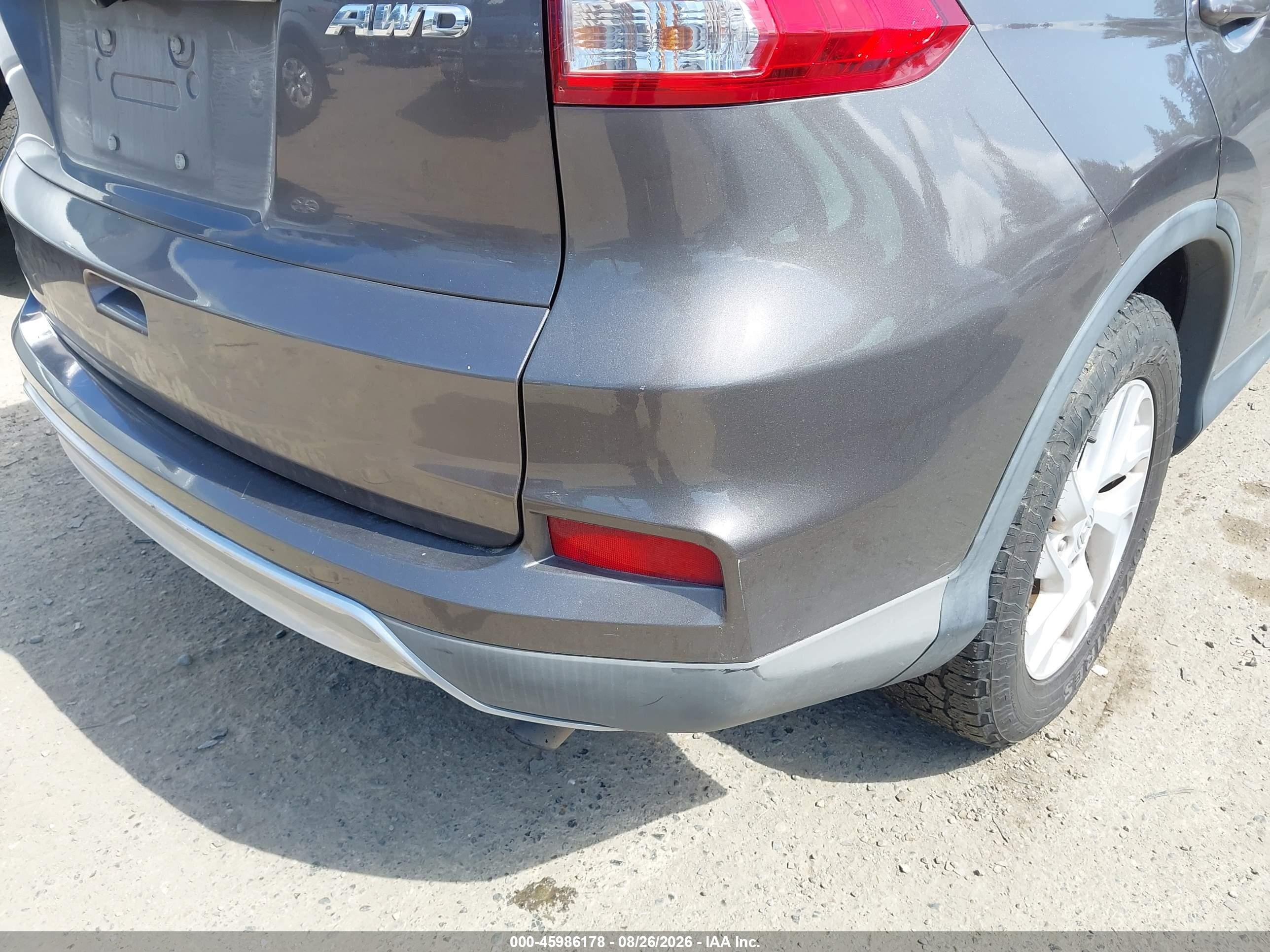 2015 Honda Cr-v Ex-l Gray vin: 2HKRM4H7XFH669456