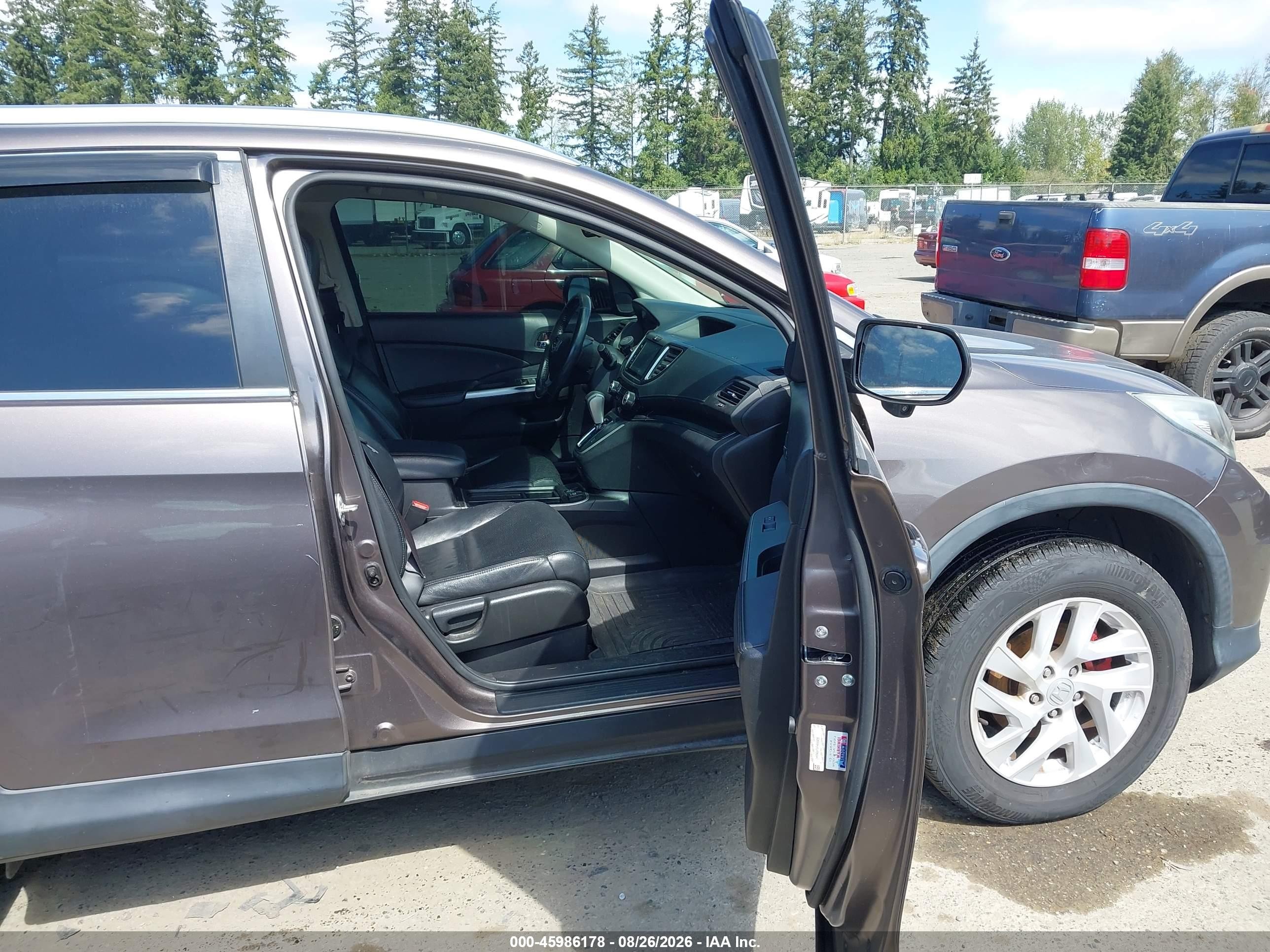 2015 Honda Cr-v Ex-l Gray vin: 2HKRM4H7XFH669456