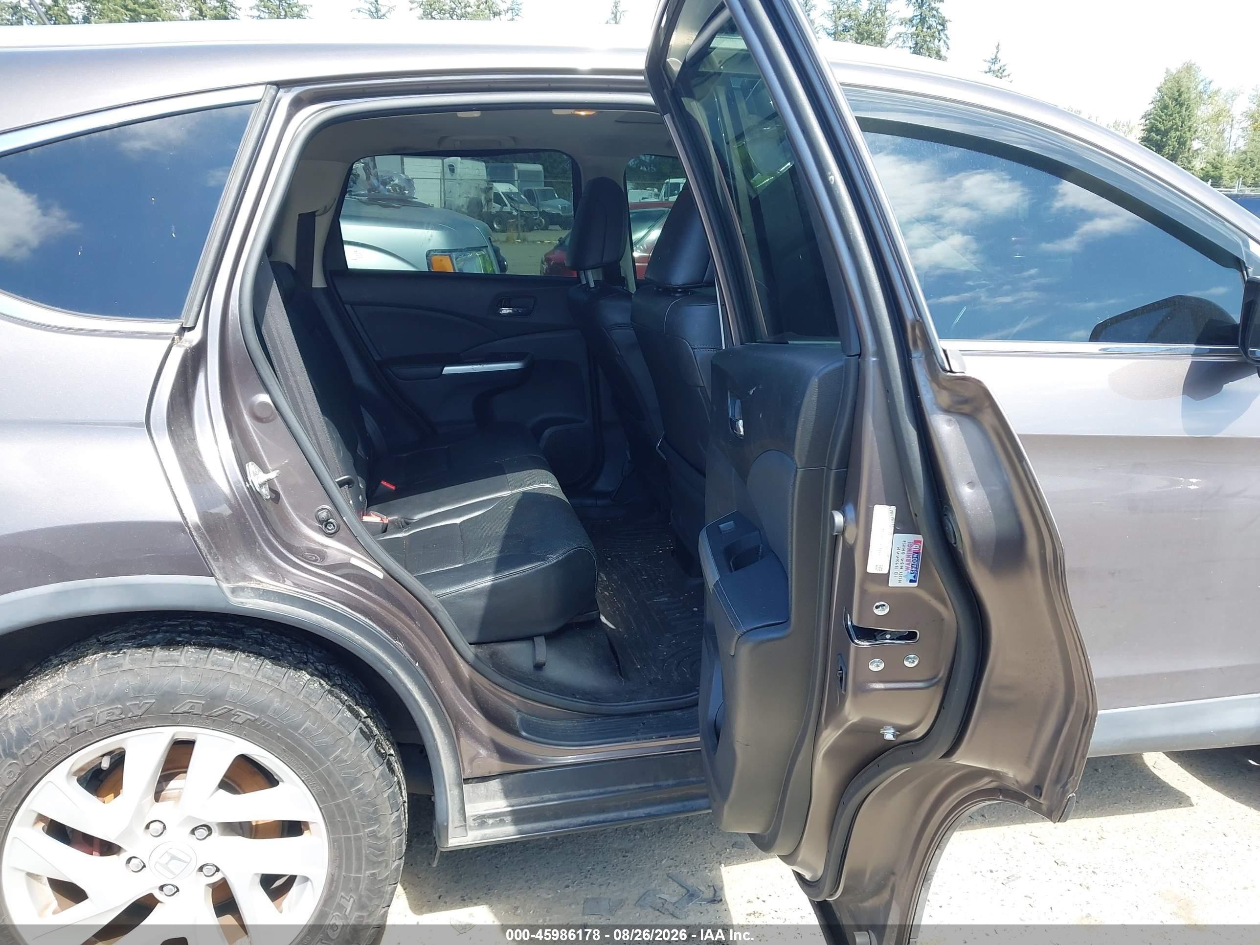 2015 Honda Cr-v Ex-l Gray vin: 2HKRM4H7XFH669456