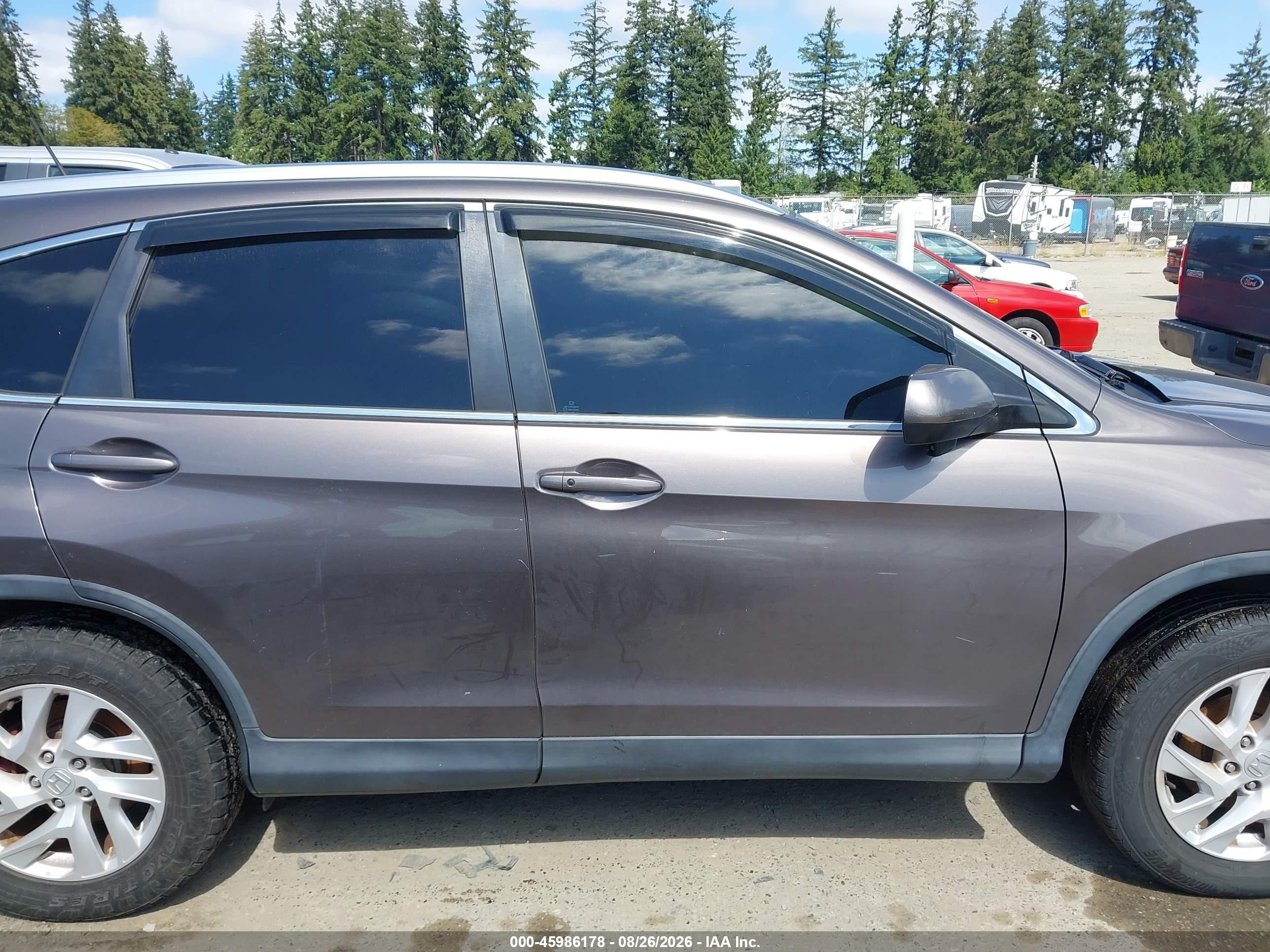2015 Honda Cr-v Ex-l Gray vin: 2HKRM4H7XFH669456