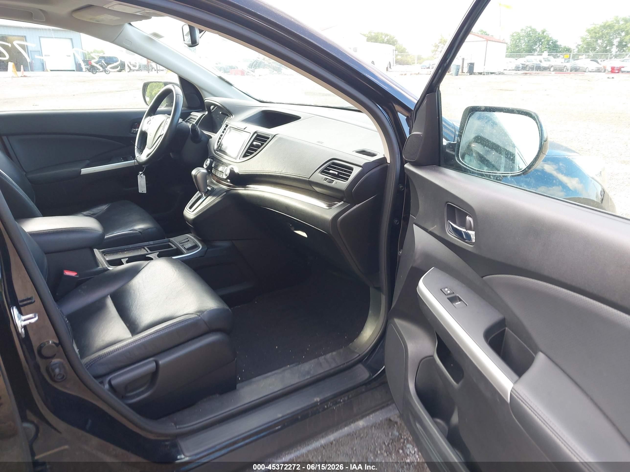 2015 Honda Cr-v Ex-l Black vin: 2HKRM4H7XFH671787