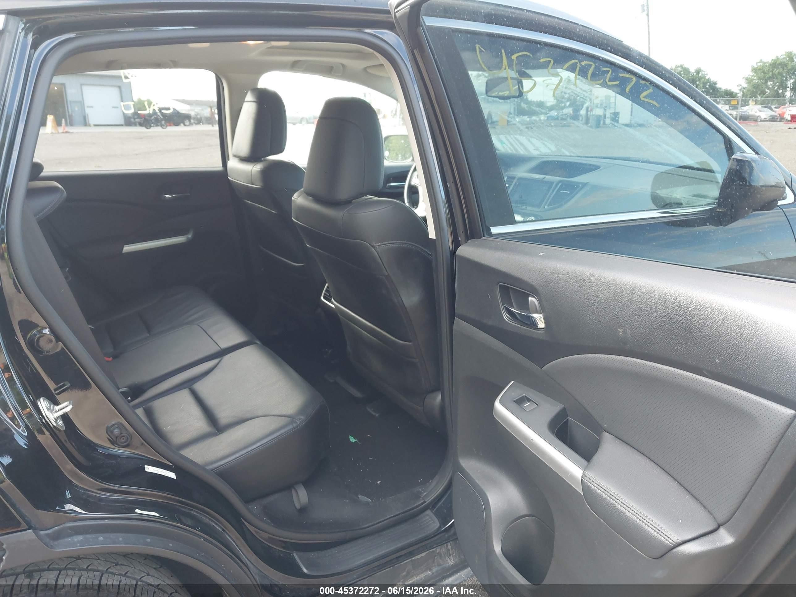 2015 Honda Cr-v Ex-l Black vin: 2HKRM4H7XFH671787
