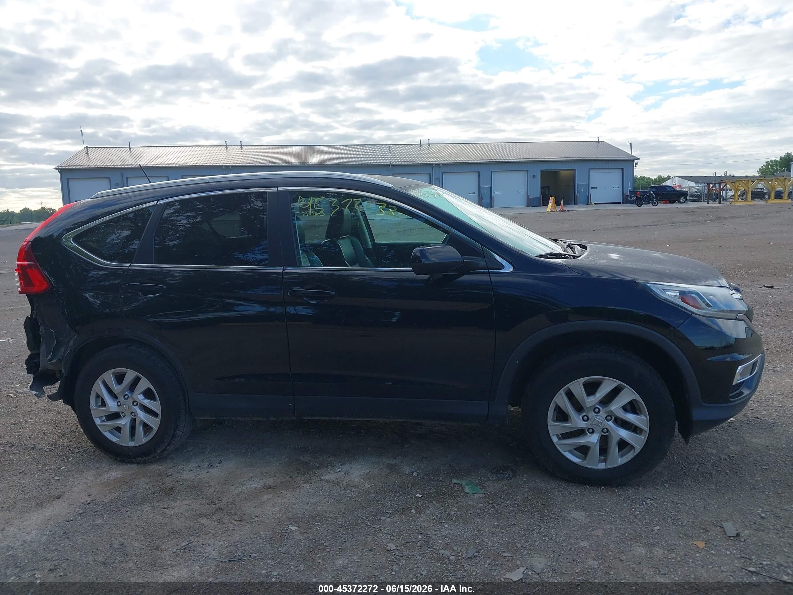 2015 Honda Cr-v Ex-l Black vin: 2HKRM4H7XFH671787
