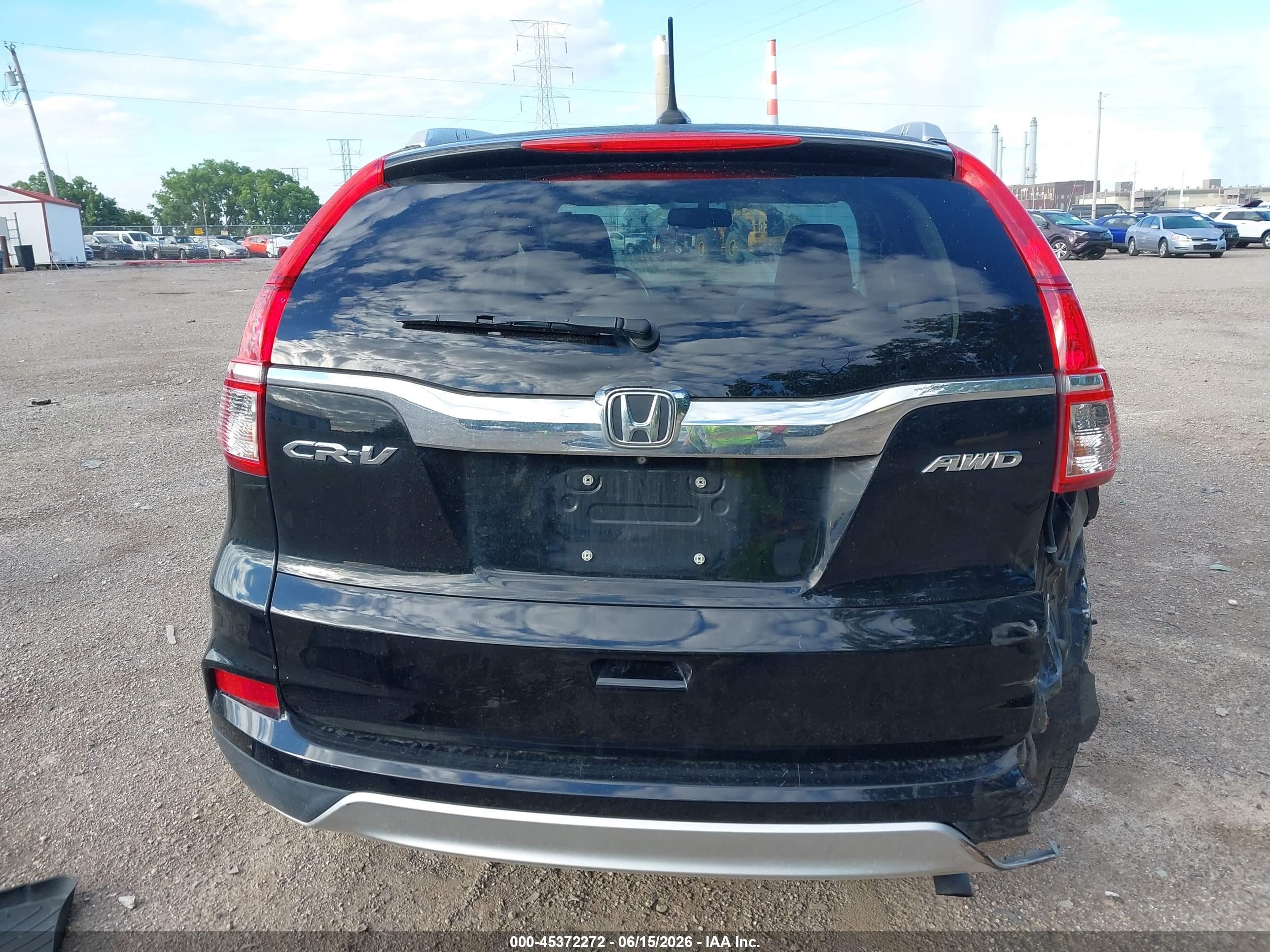 2015 Honda Cr-v Ex-l Black vin: 2HKRM4H7XFH671787