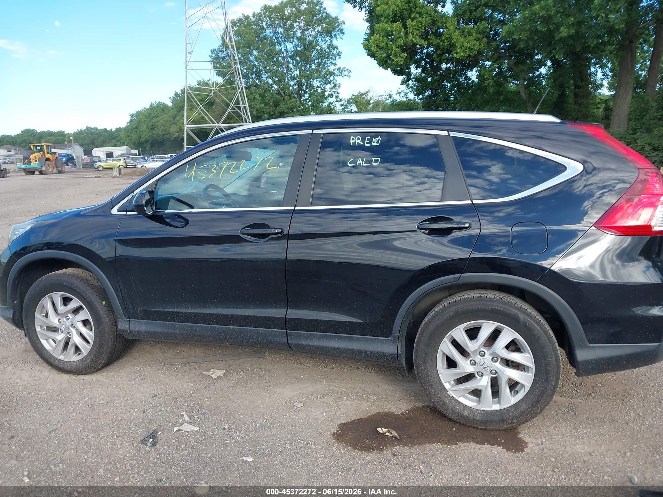 2015 Honda Cr-v Ex-l Black vin: 2HKRM4H7XFH671787