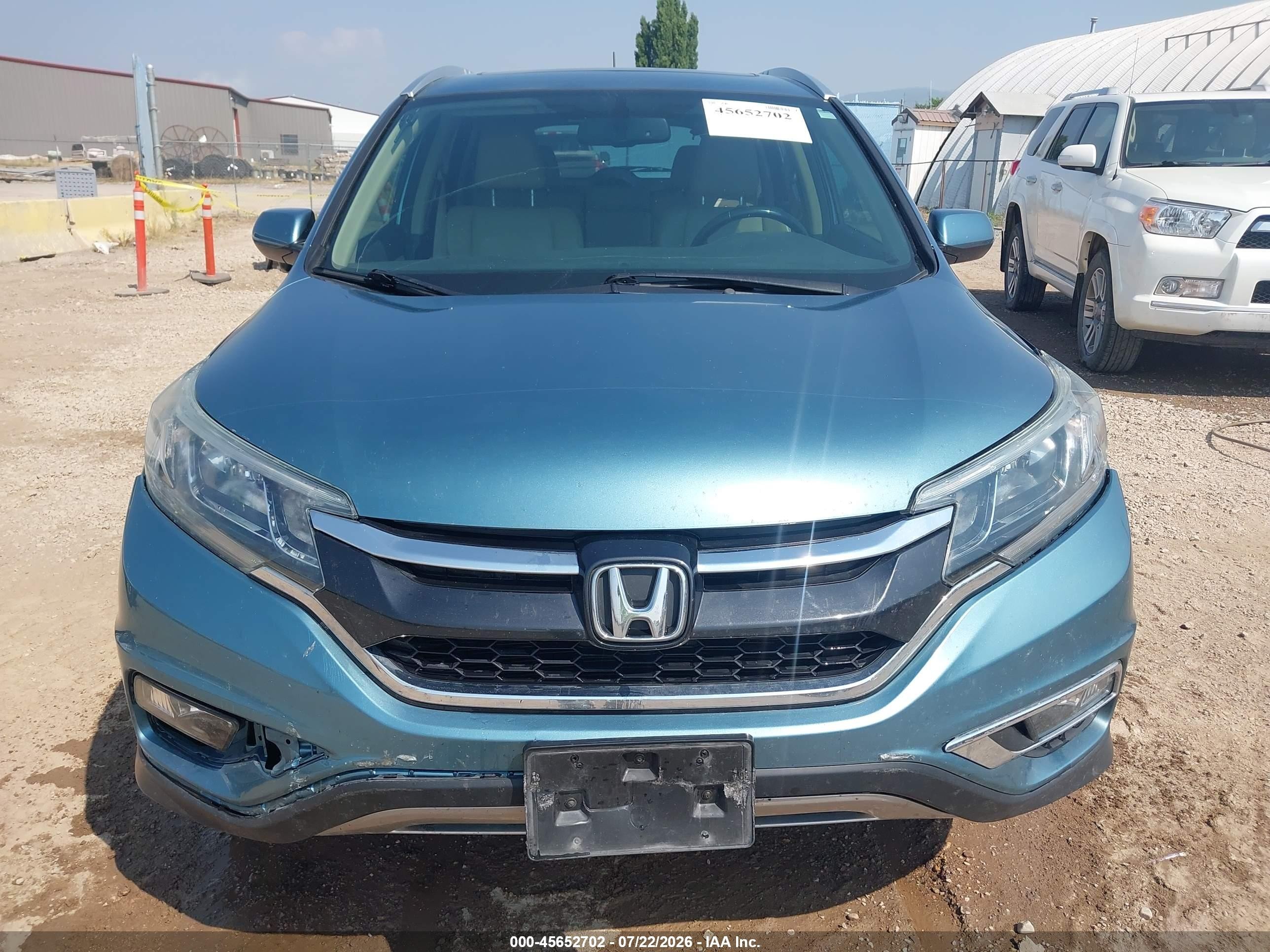 2015 Honda Cr-v Ex-l Light Blue vin: 2HKRM4H7XFH672955