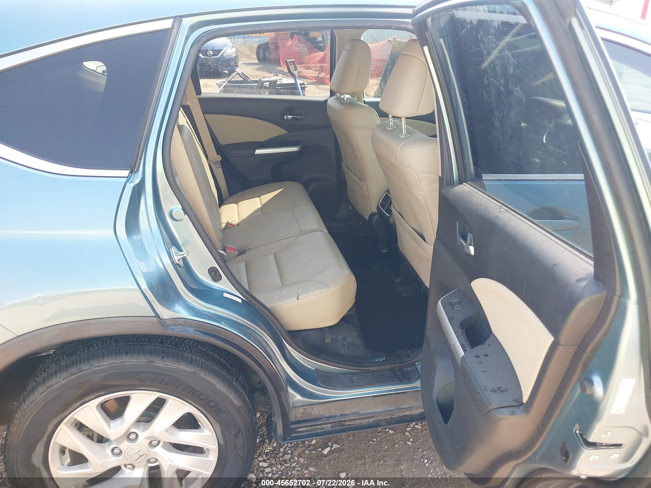 2015 Honda Cr-v Ex-l Light Blue vin: 2HKRM4H7XFH672955