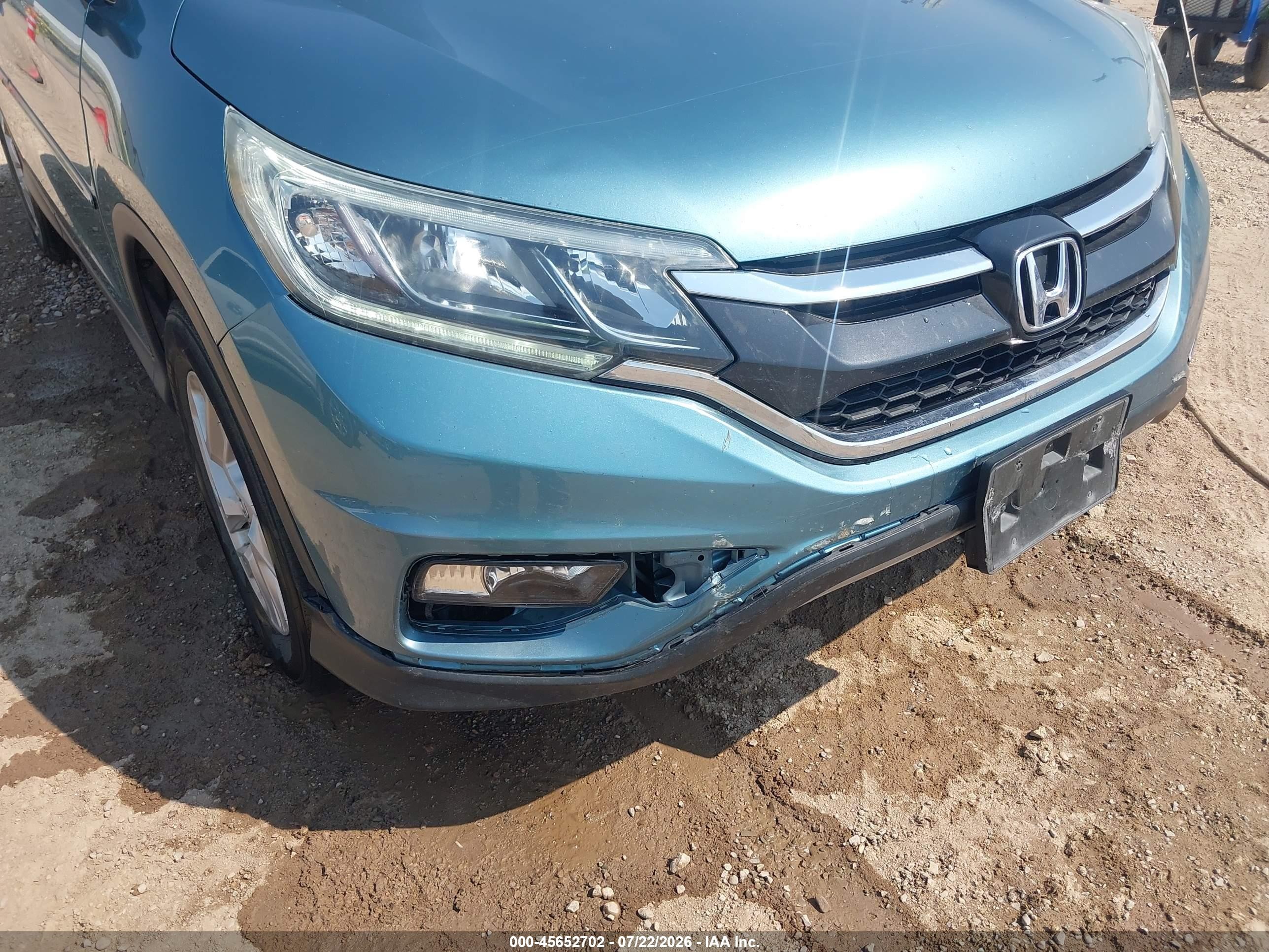 2015 Honda Cr-v Ex-l Light Blue vin: 2HKRM4H7XFH672955