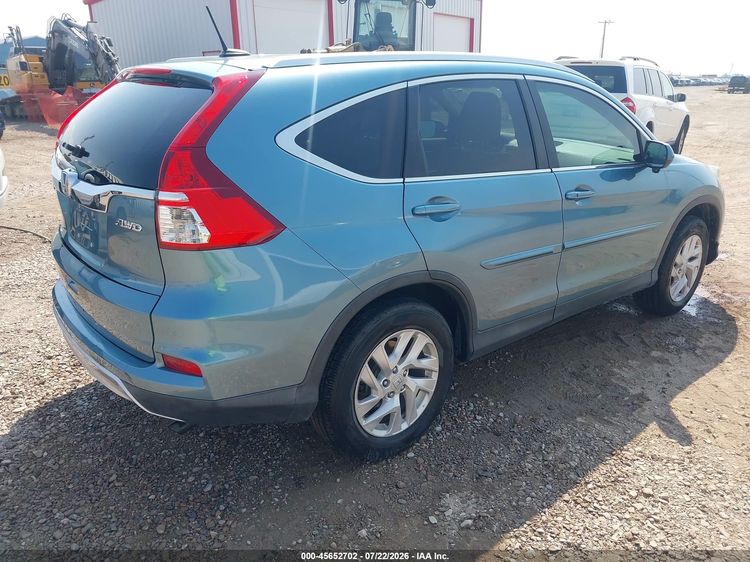 2015 Honda Cr-v Ex-l Light Blue vin: 2HKRM4H7XFH672955