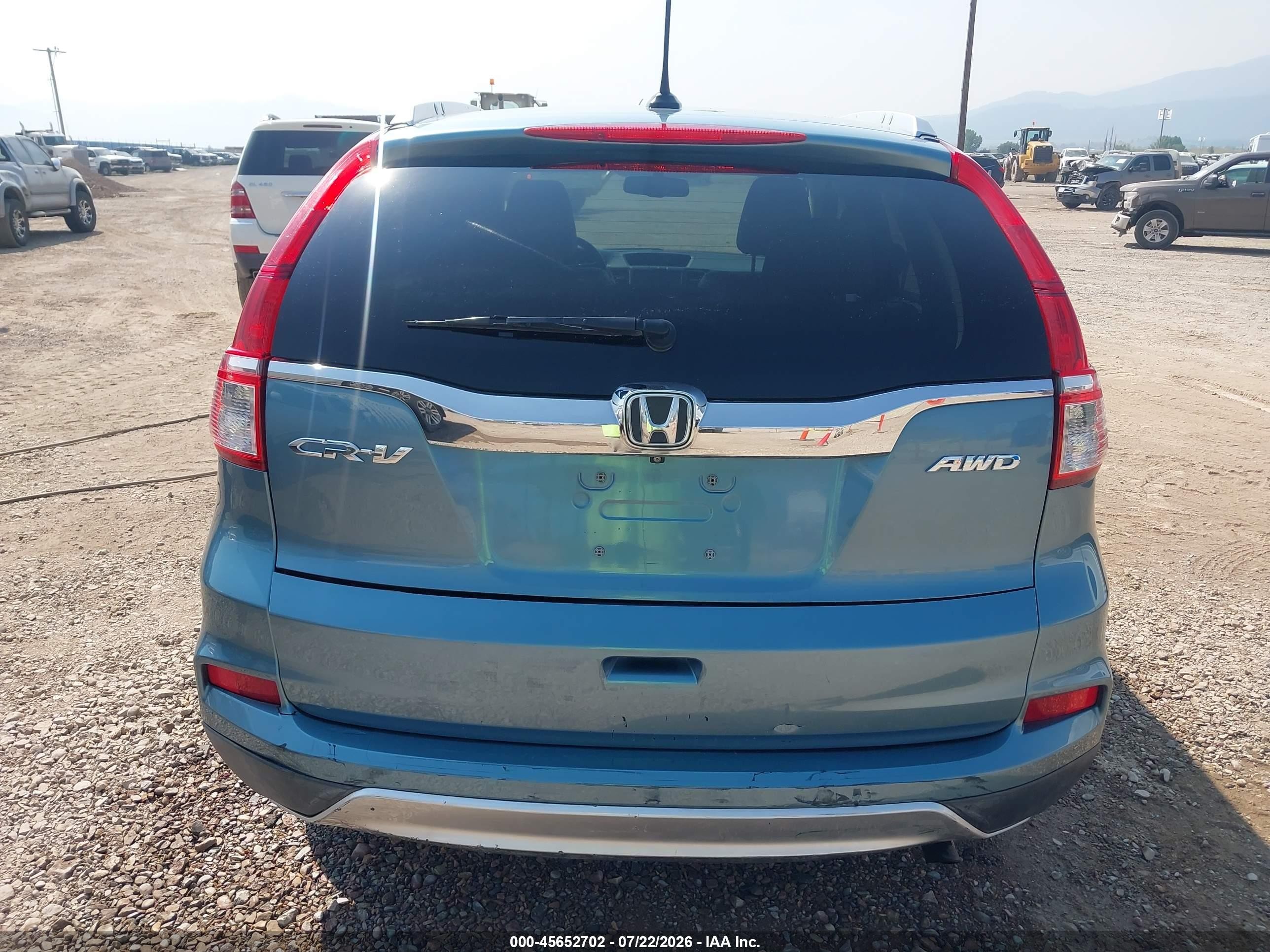 2015 Honda Cr-v Ex-l Light Blue vin: 2HKRM4H7XFH672955