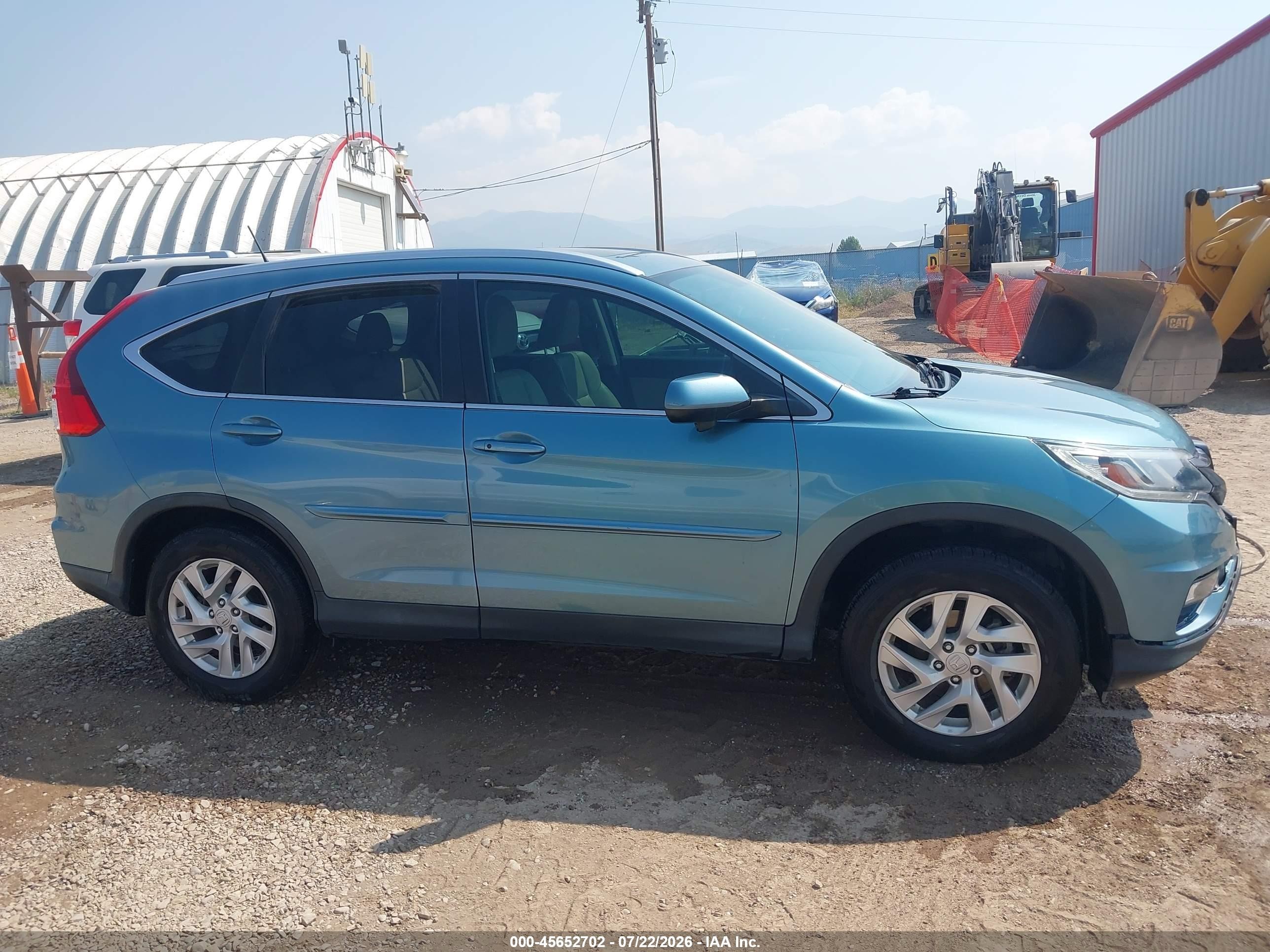 2015 Honda Cr-v Ex-l Light Blue vin: 2HKRM4H7XFH672955