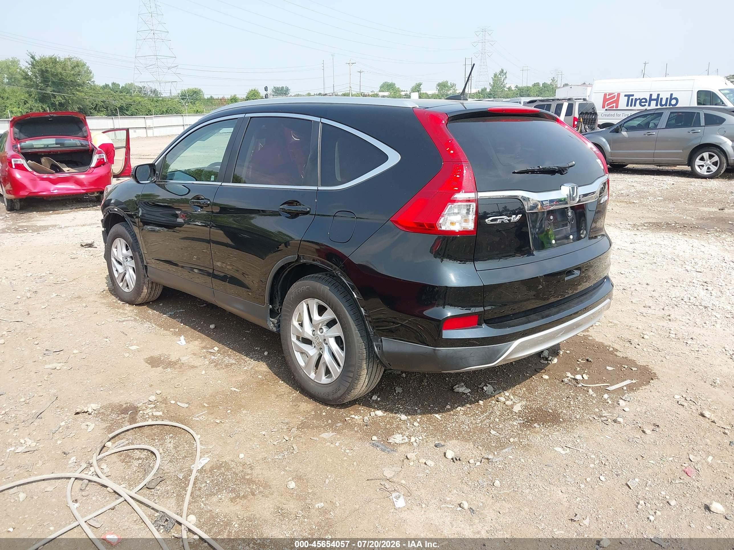 2015 Honda Cr-v Ex-l Black vin: 2HKRM4H7XFH698696