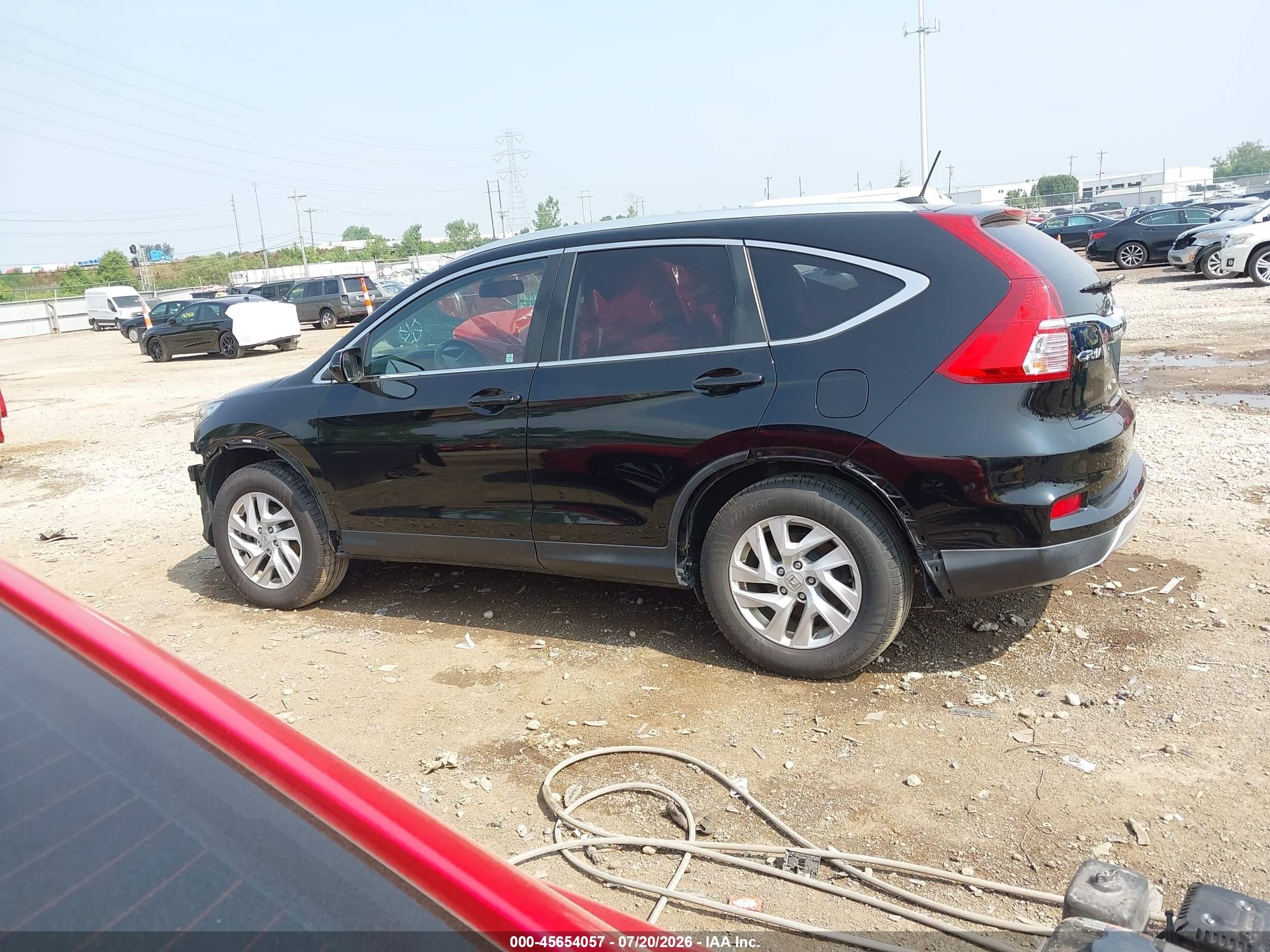 2015 Honda Cr-v Ex-l Black vin: 2HKRM4H7XFH698696