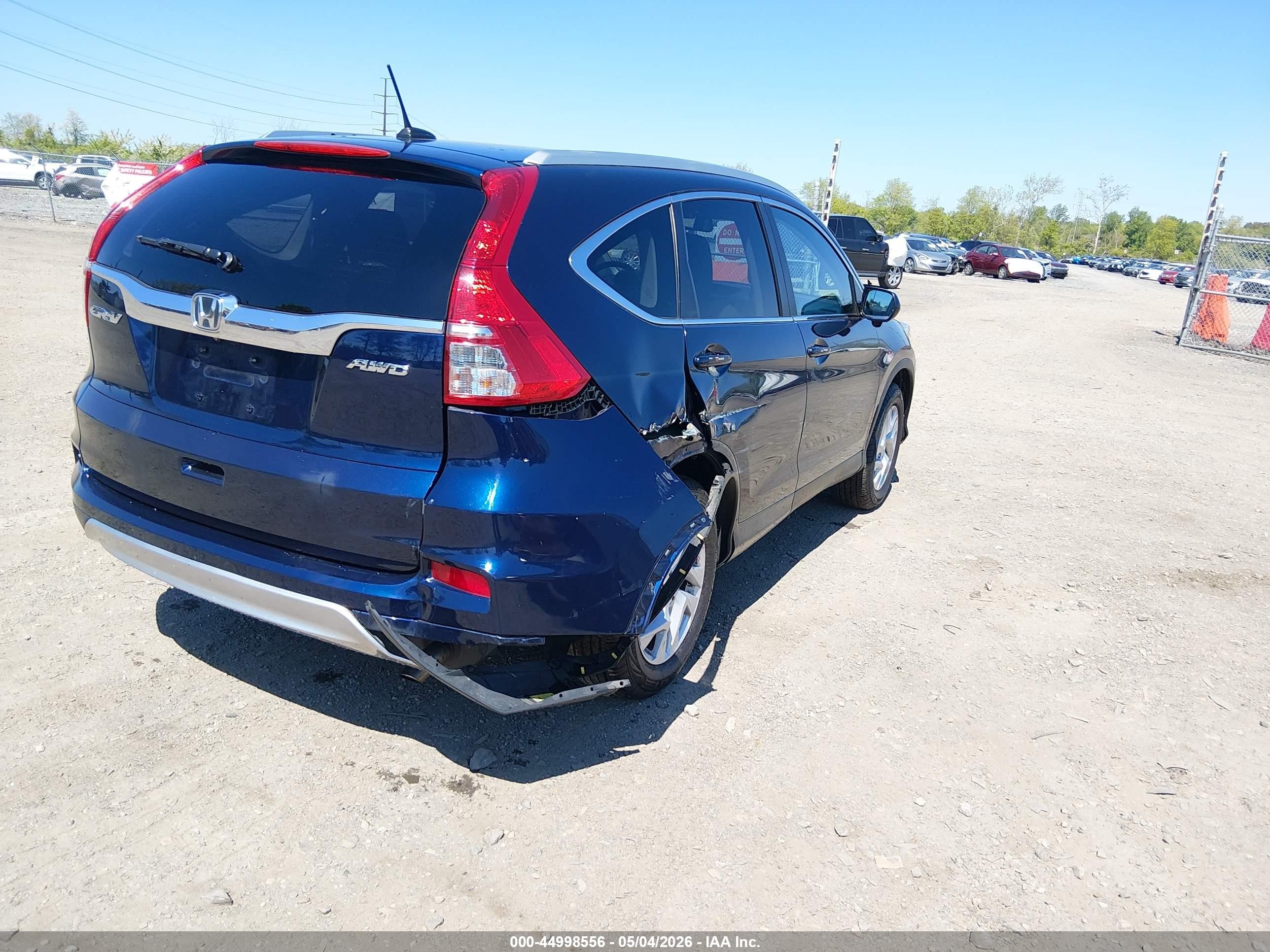 2016 Honda Cr-v Ex-l Синий vin: 2HKRM4H7XGH696447