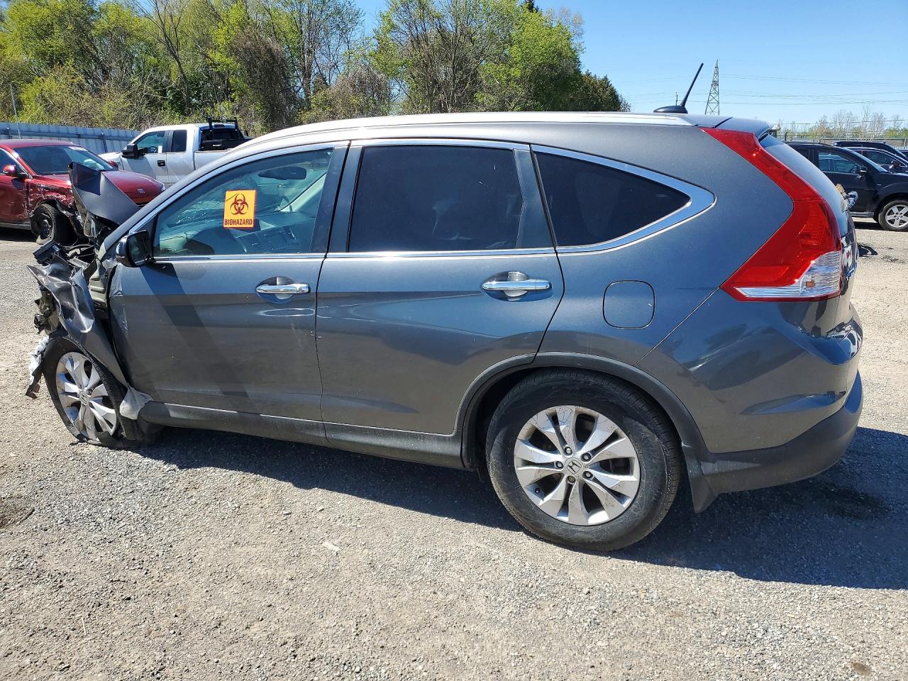 2014 Honda Cr-v Touring Серый vin: 2HKRM4H91EH104951