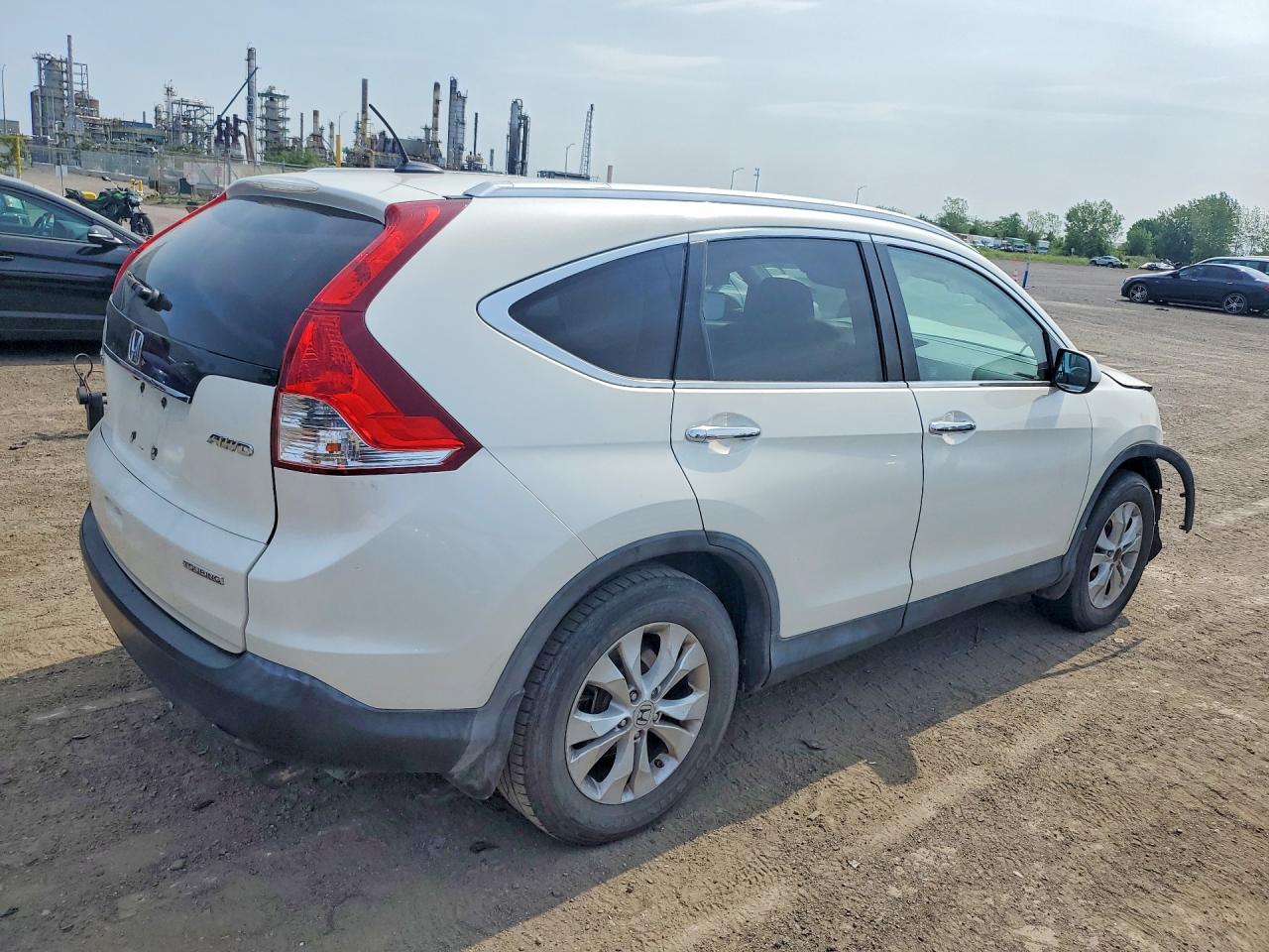 2012 Honda Cr-v Touring White vin: 2HKRM4H97CH114106