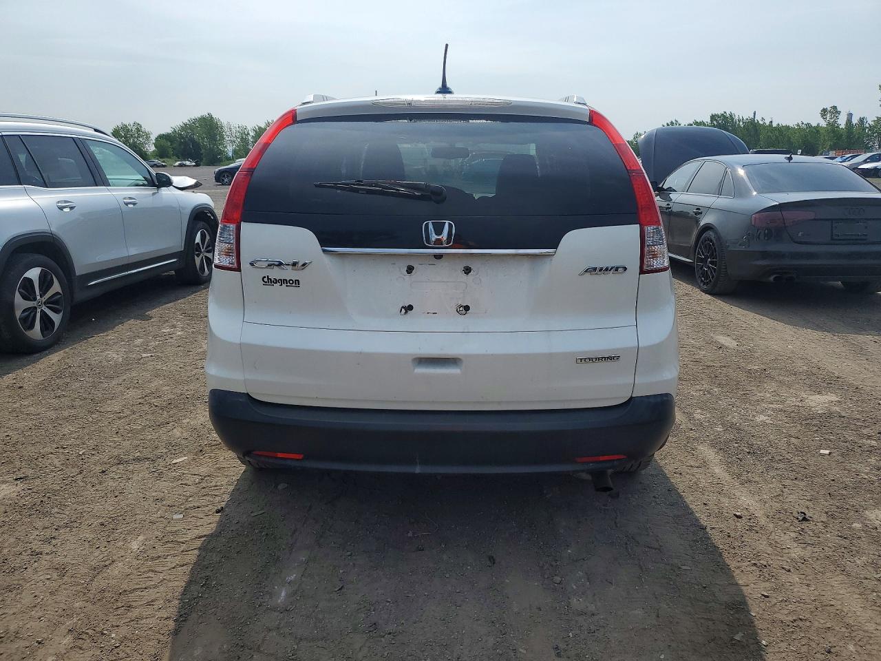2012 Honda Cr-v Touring White vin: 2HKRM4H97CH114106