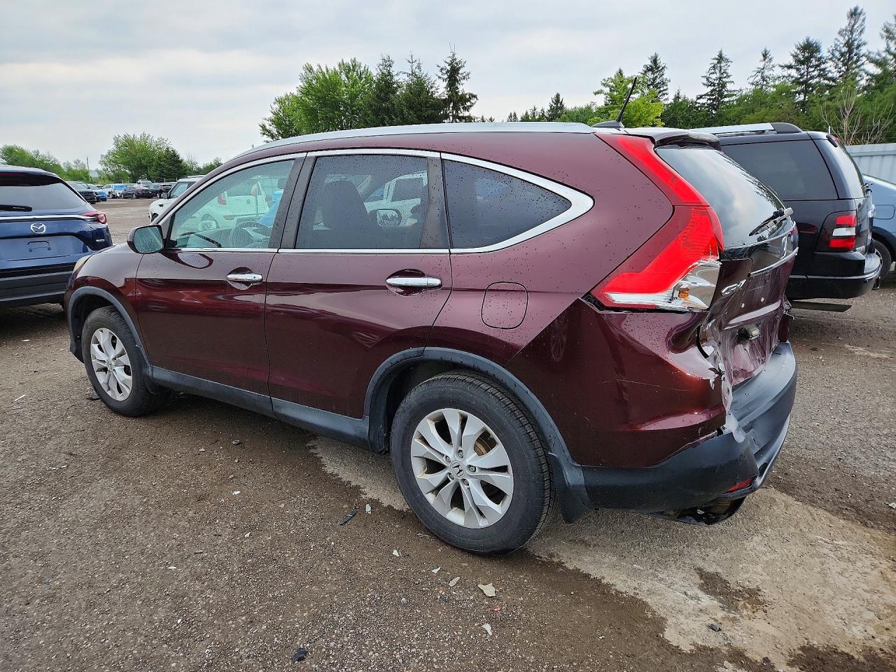 2013 Honda Cr-v Touring Burgundy vin: 2HKRM4H9XDH114389