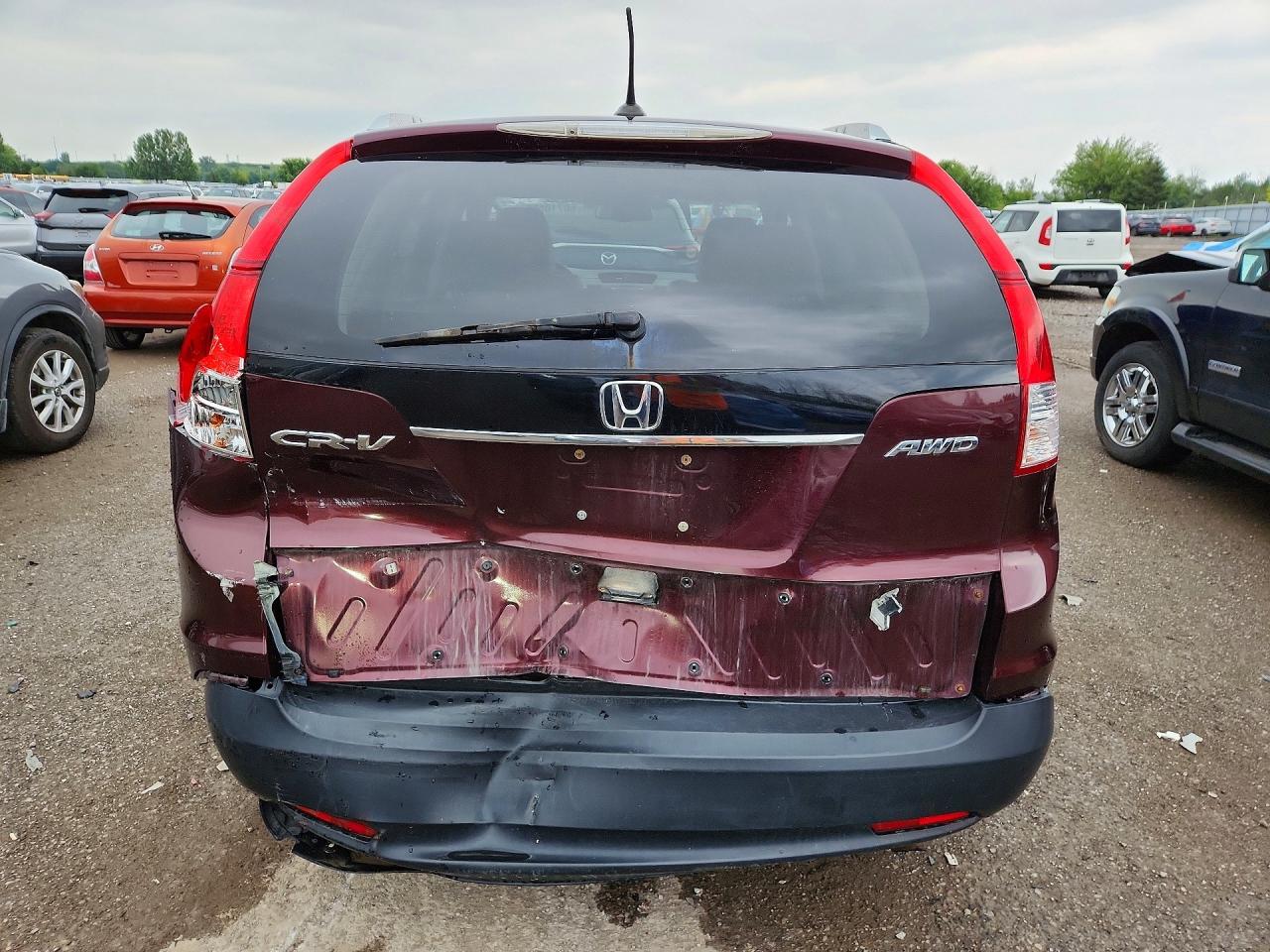 2013 Honda Cr-v Touring Burgundy vin: 2HKRM4H9XDH114389
