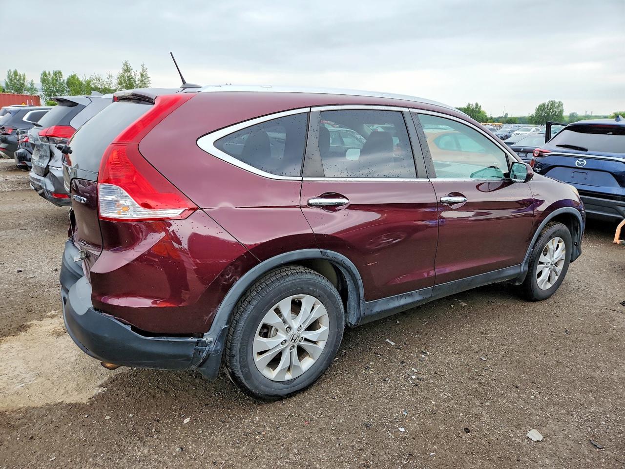 2013 Honda Cr-v Touring Burgundy vin: 2HKRM4H9XDH114389