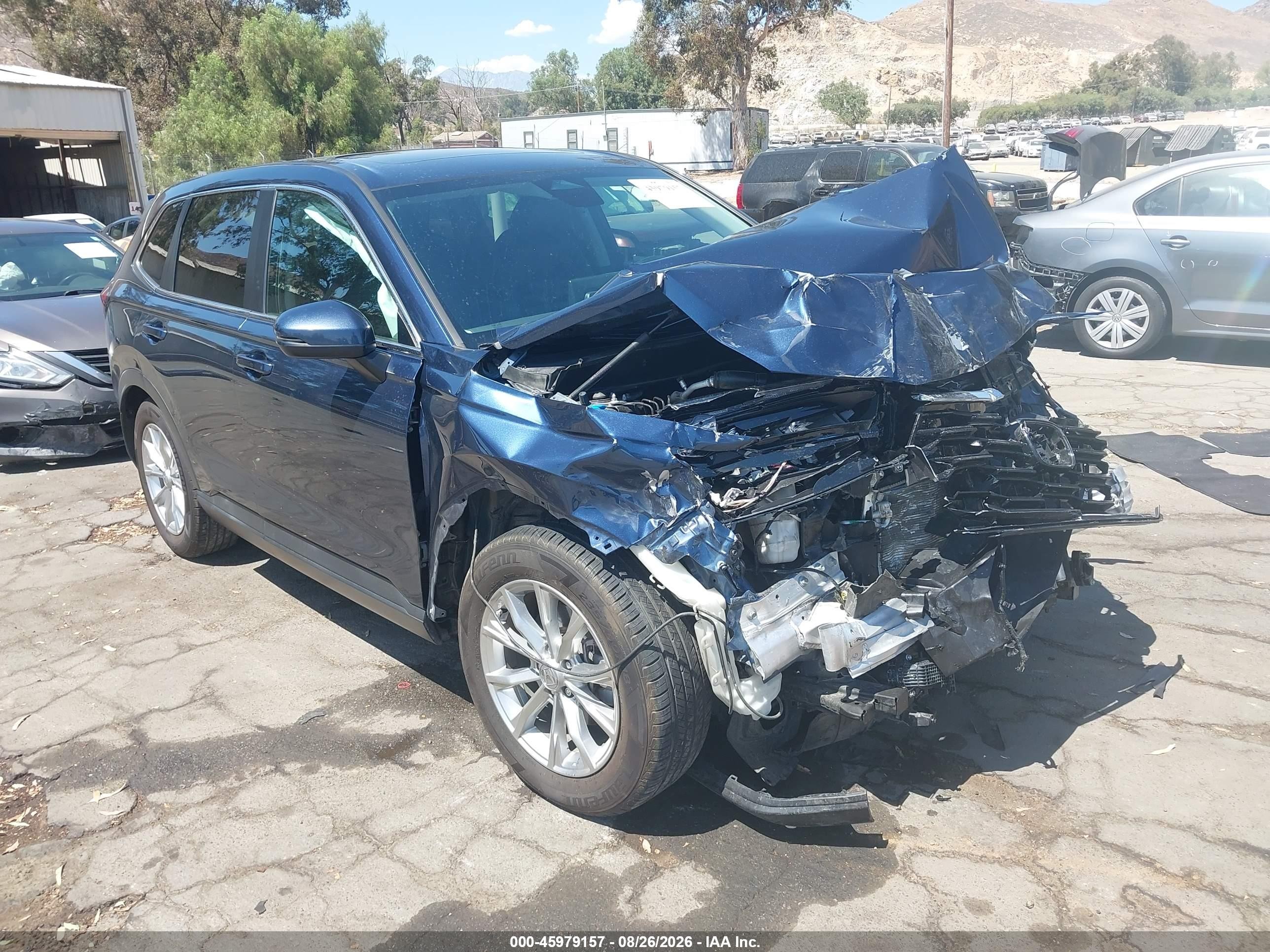2023 Honda Cr-v Ex-l 2wd Blue vin: 2HKRS3H76PH302202