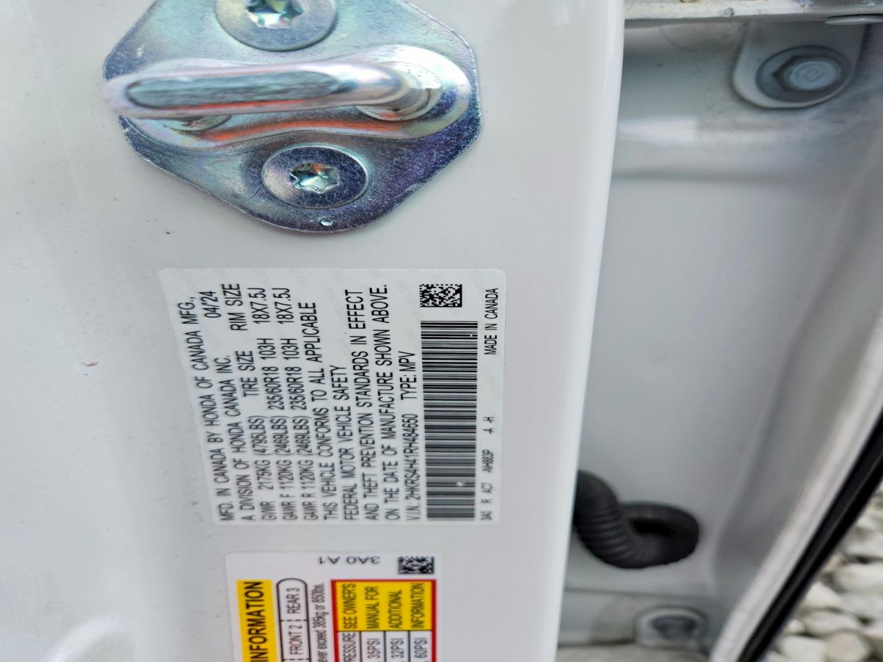 2024 Honda Cr-v Ex White vin: 2HKRS4H41RH484650