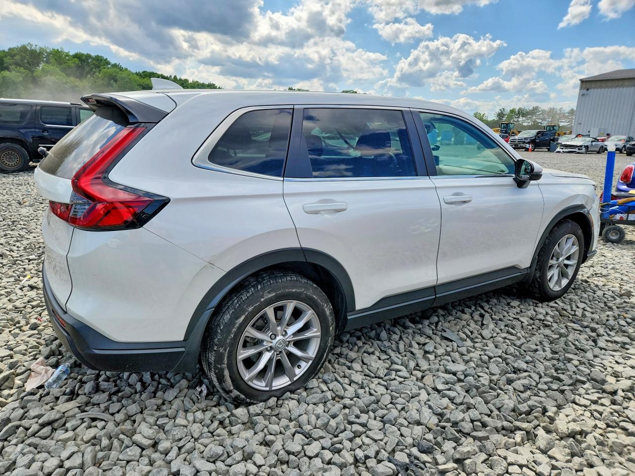 2024 Honda Cr-v Ex White vin: 2HKRS4H41RH484650