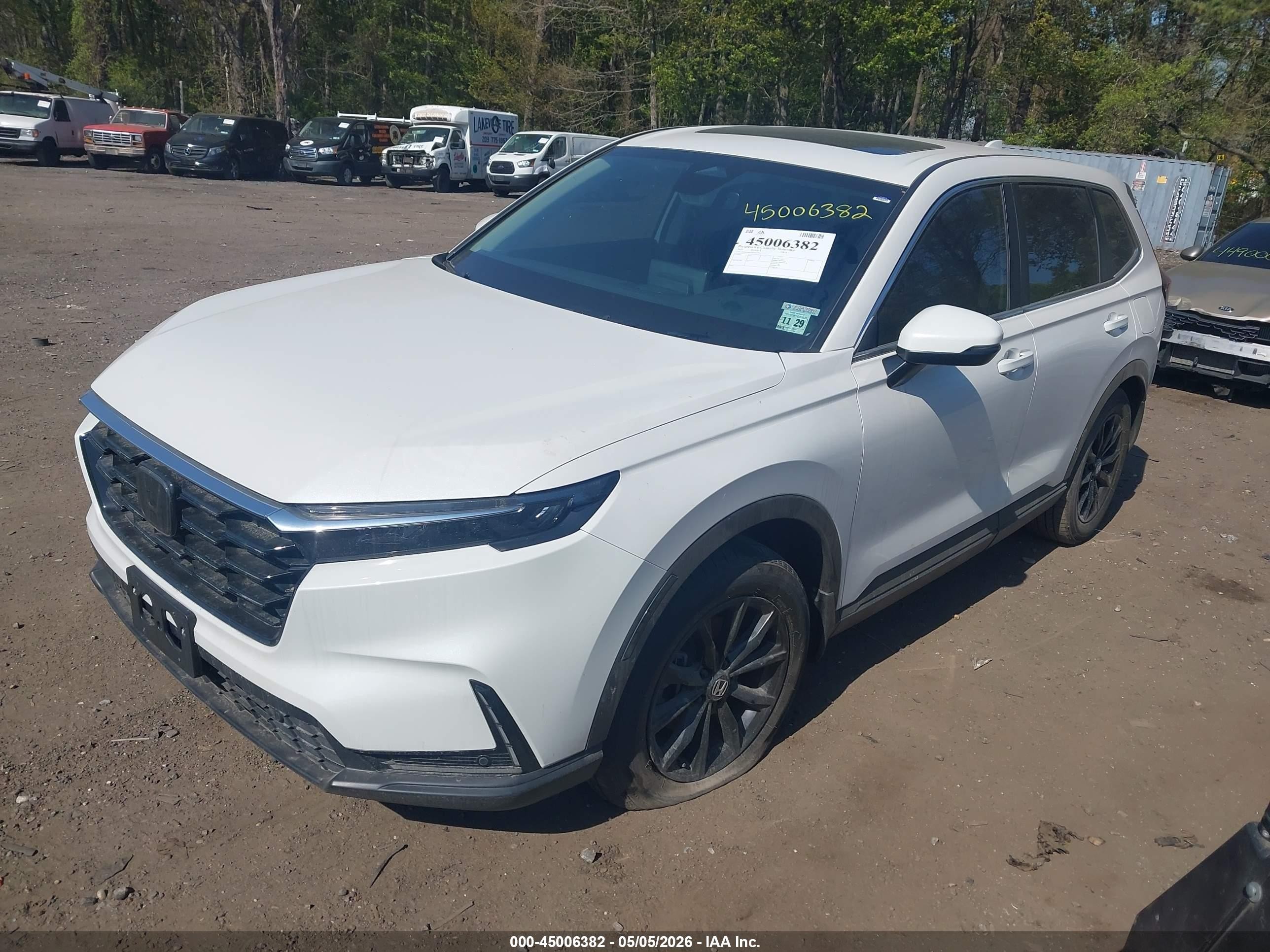 2025 Honda Cr-v Ex-l Awd Белый vin: 2HKRS4H75SH445995