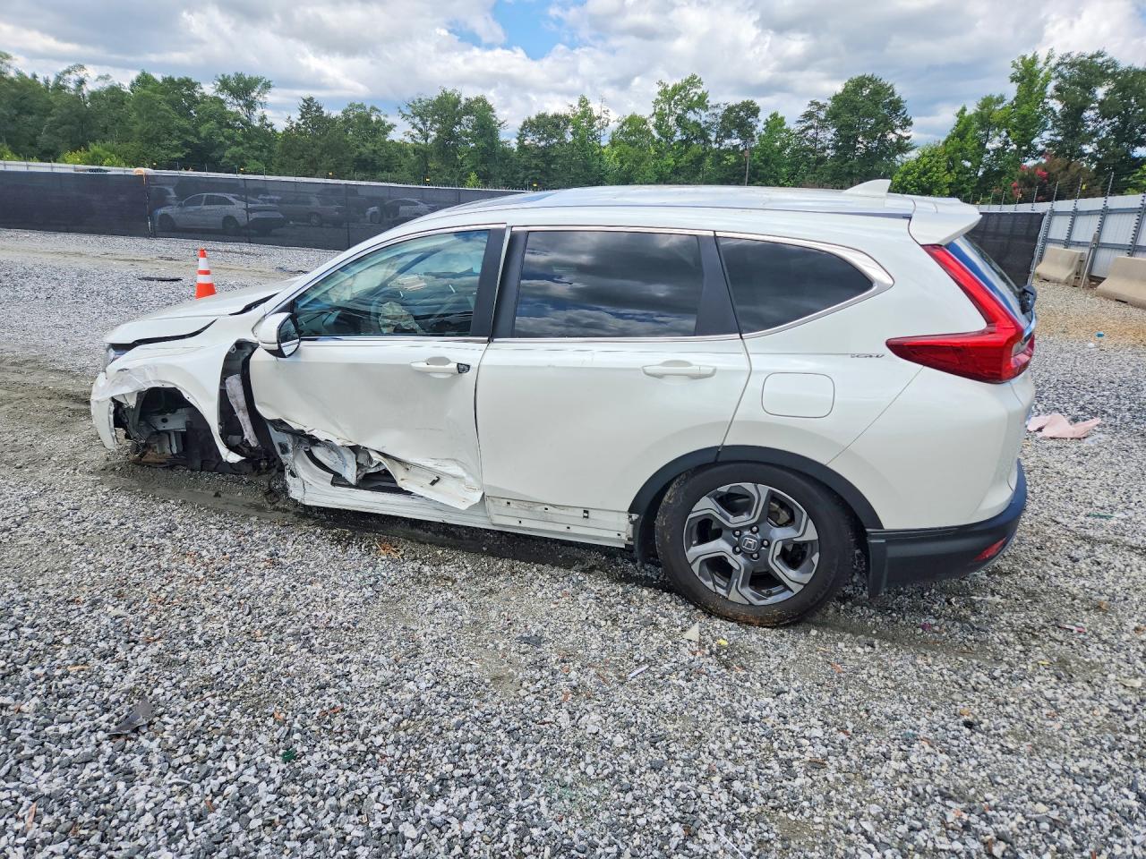 2017 Honda Cr-v Ex White vin: 2HKRW1H52HH507654