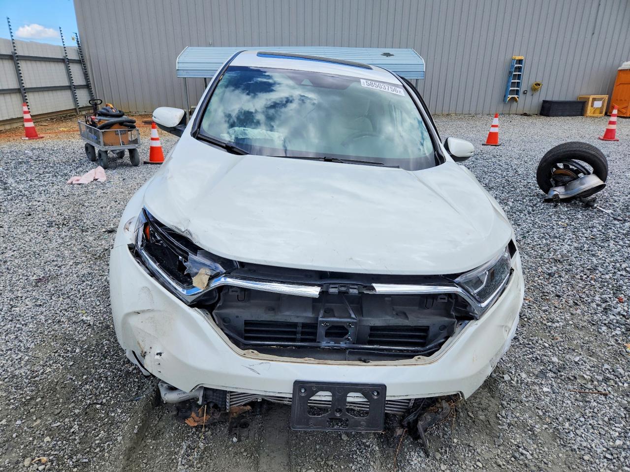 2017 Honda Cr-v Ex White vin: 2HKRW1H52HH507654