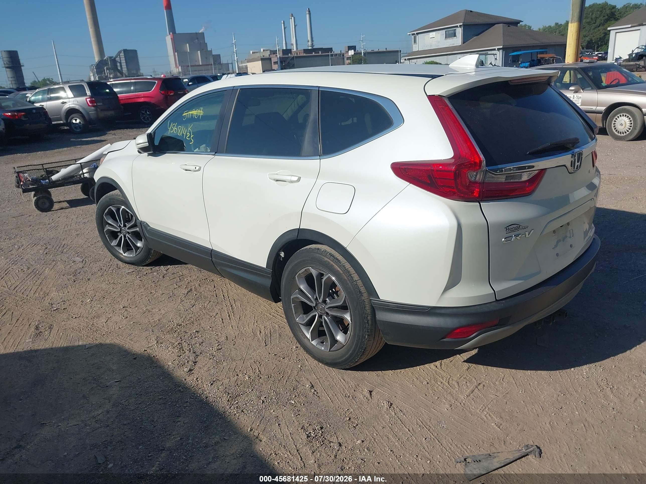 2017 Honda Cr-v Ex White vin: 2HKRW1H57HH511909