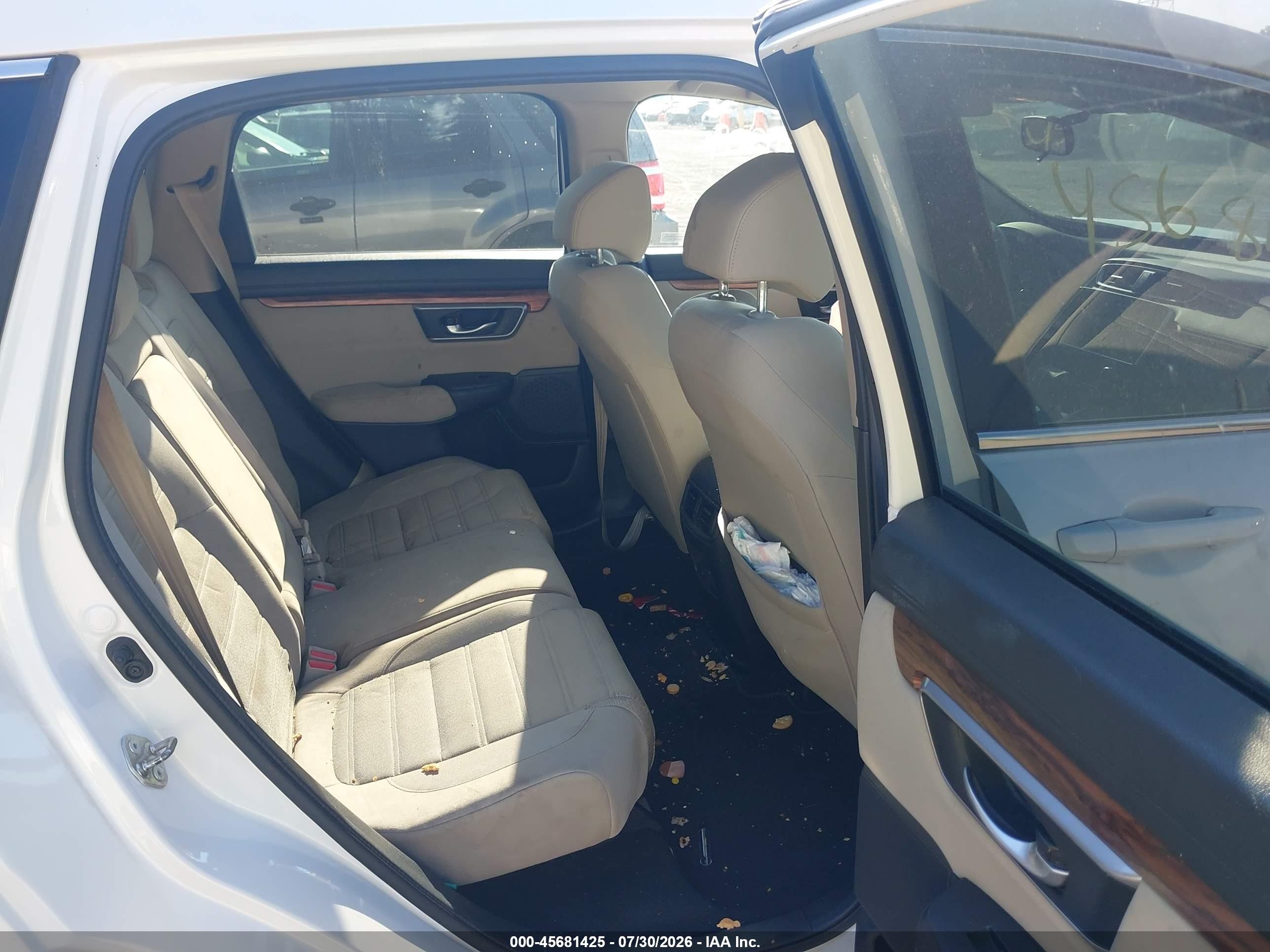2017 Honda Cr-v Ex White vin: 2HKRW1H57HH511909