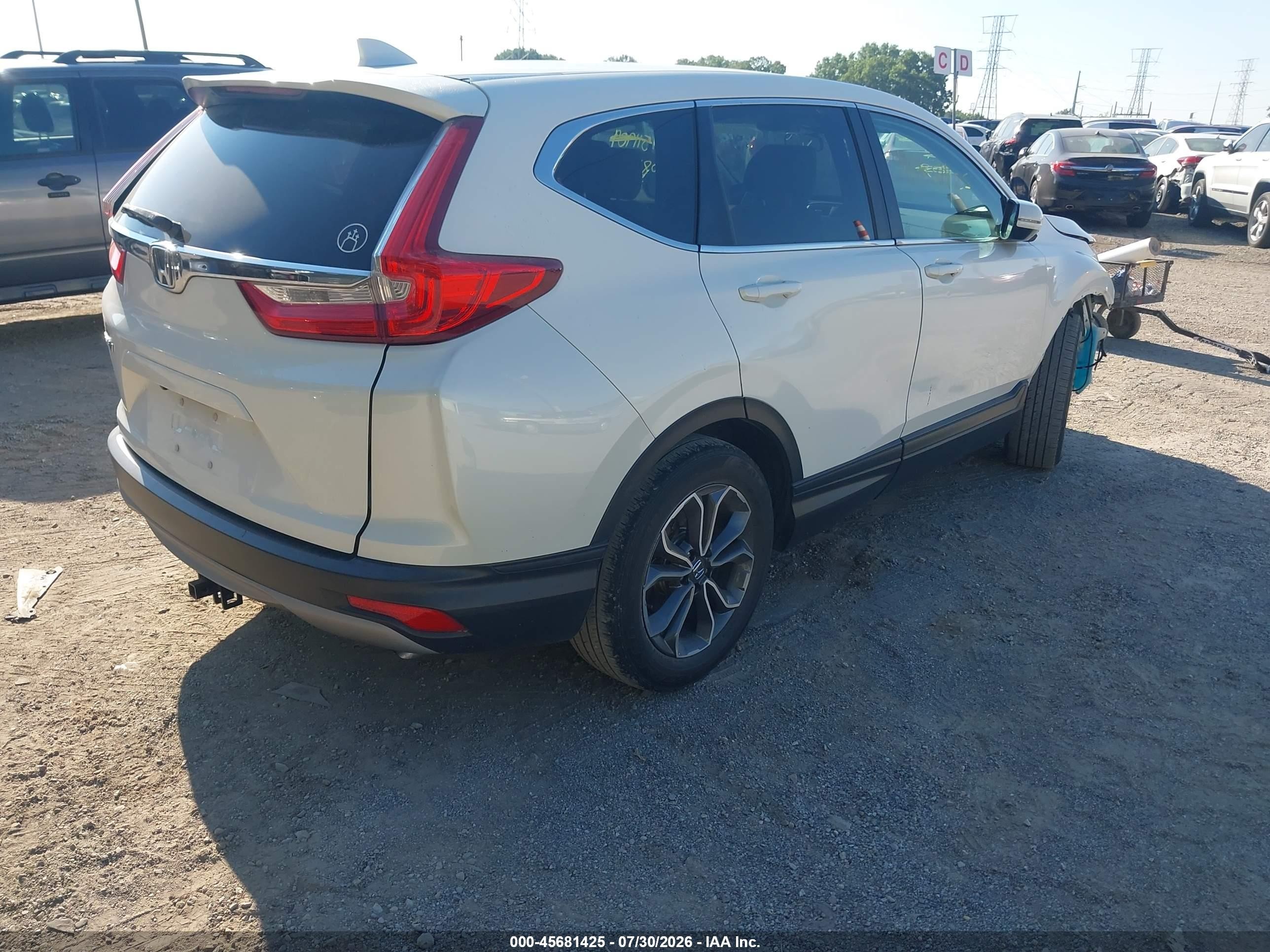 2017 Honda Cr-v Ex White vin: 2HKRW1H57HH511909