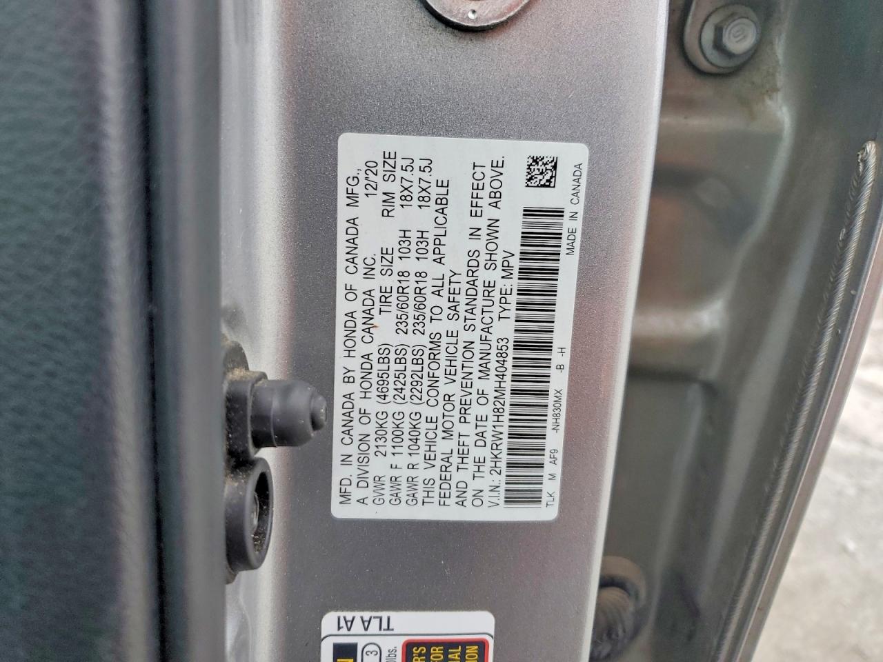 2021 Honda Cr-v Exl Silver vin: 2HKRW1H82MH404853