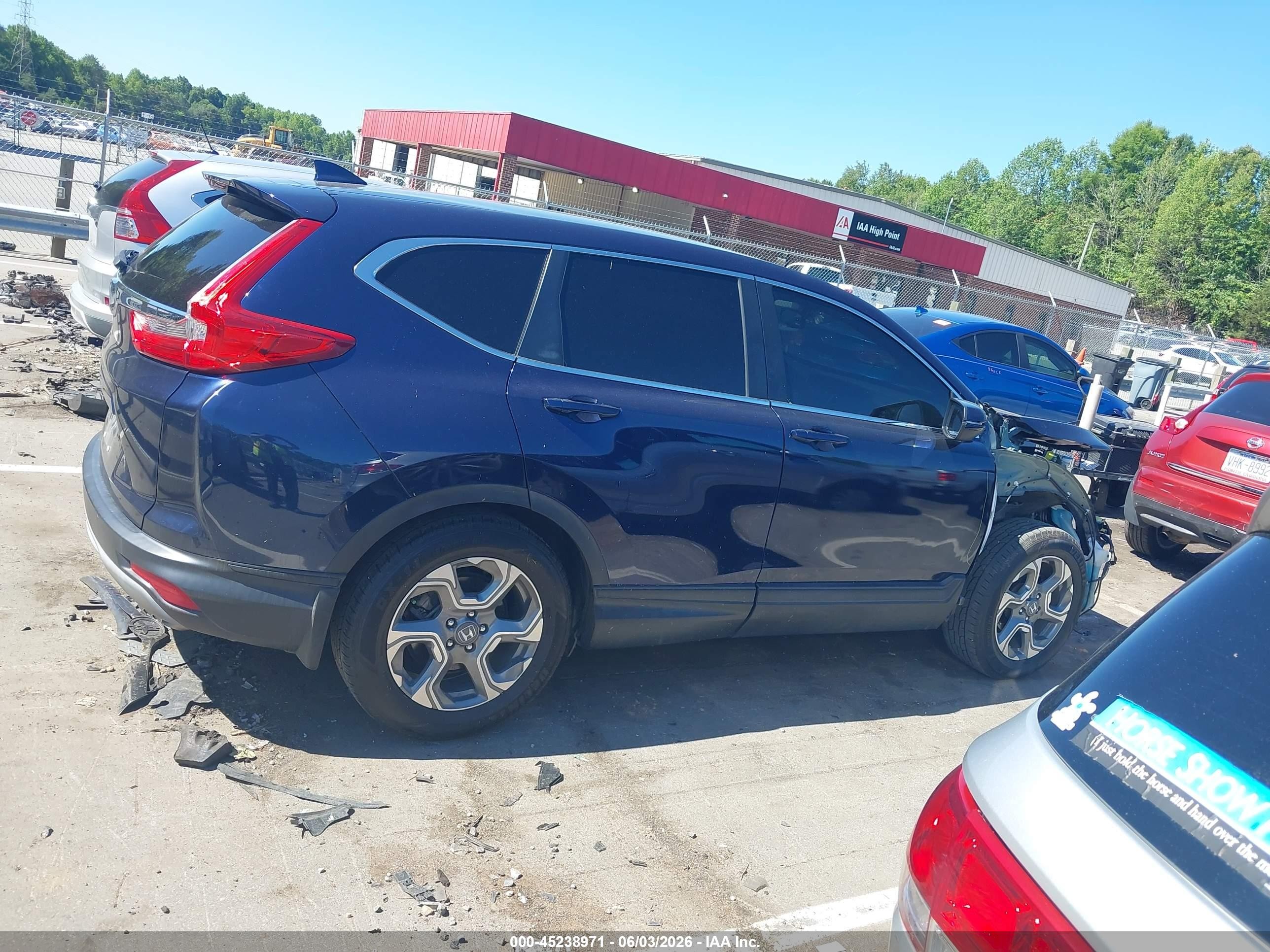 2019 Honda Cr-v Ex-l Blue vin: 2HKRW1H86KH504516