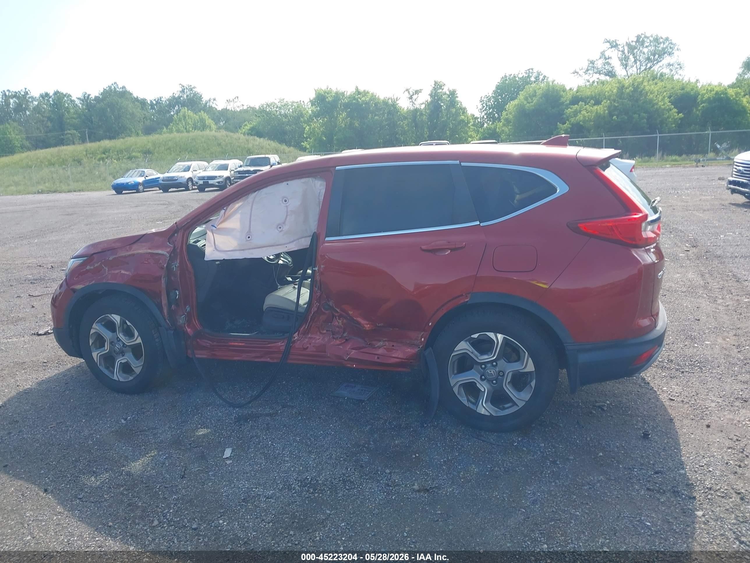 2018 Honda Cr-v Ex-l/ex-l Navi Red vin: 2HKRW1H87JH513983