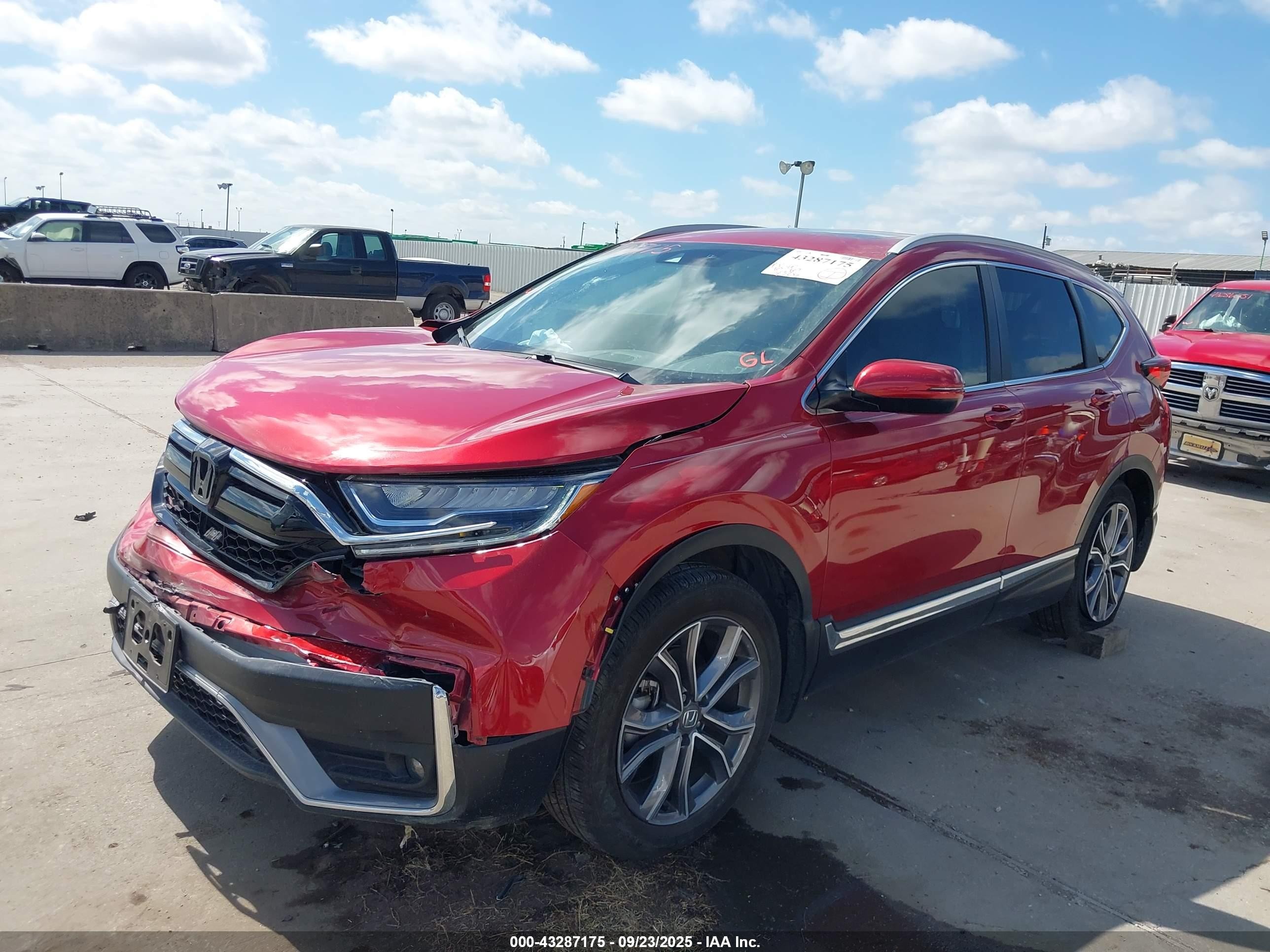 2021 Honda Cr-v 2wd Touring Бордовый vin: 2HKRW1H9XMH412143