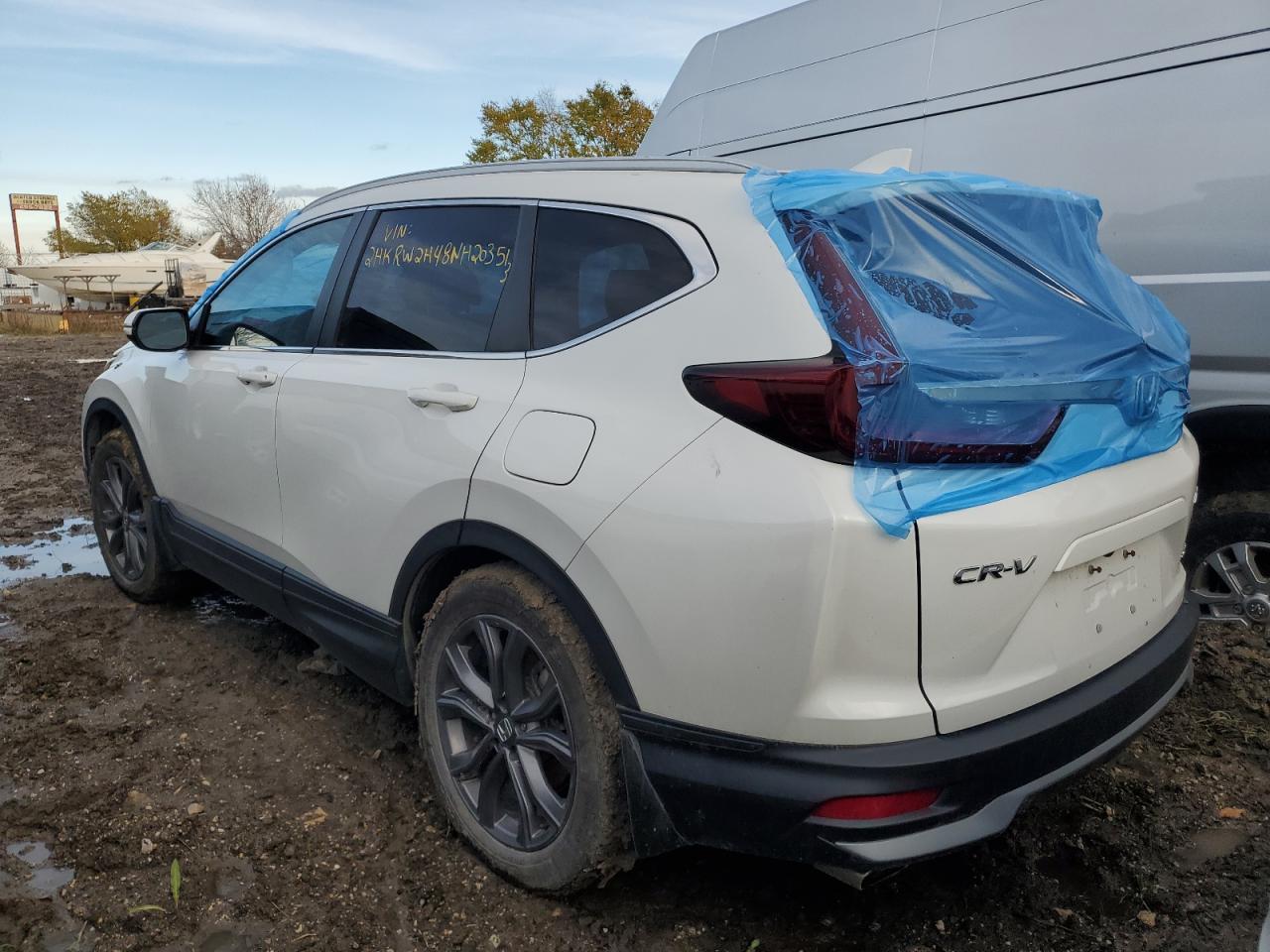 2022 Honda Cr-v Sport White vin: 2HKRW2H48NH203513