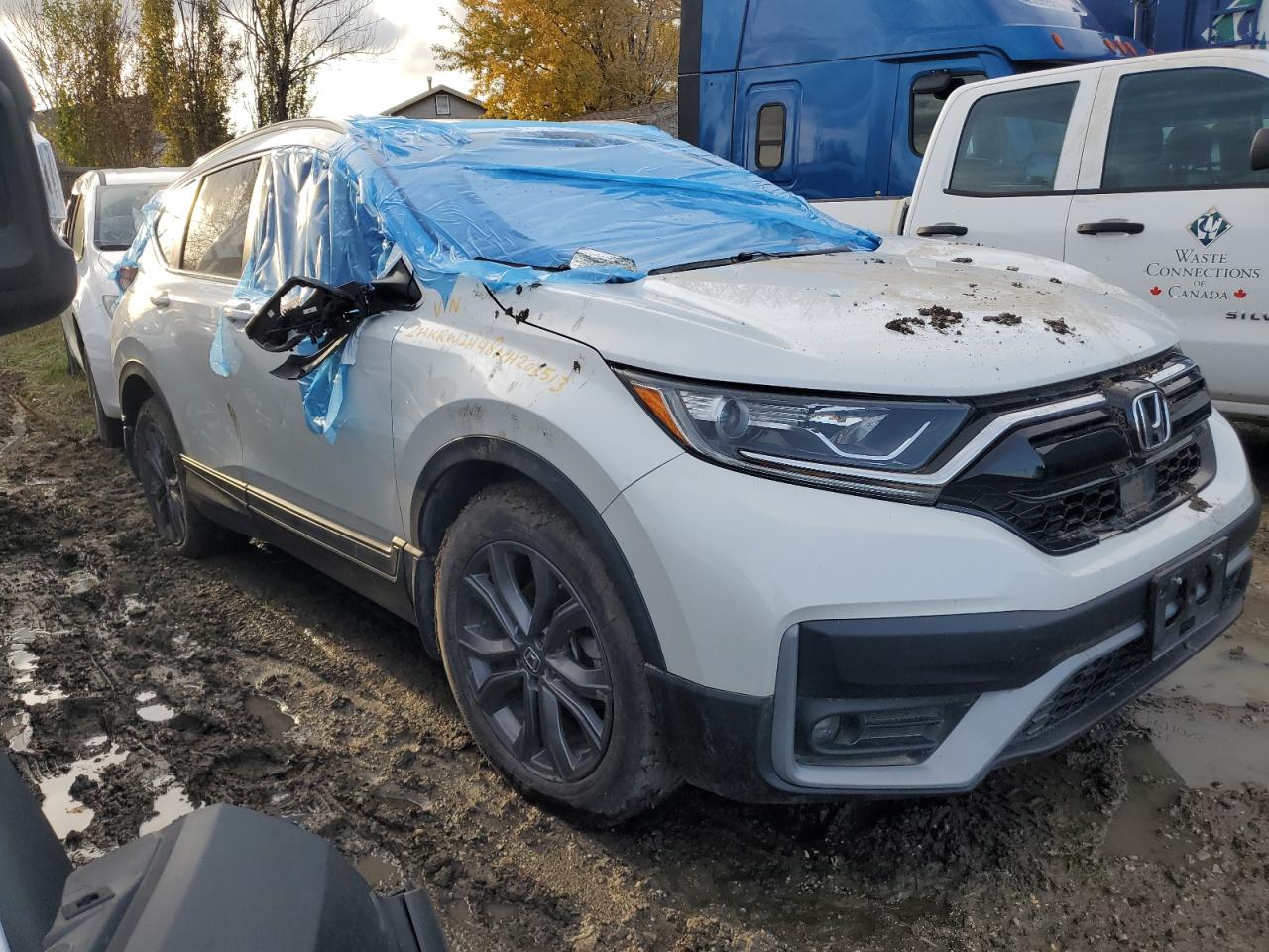 2022 Honda Cr-v Sport White vin: 2HKRW2H48NH203513