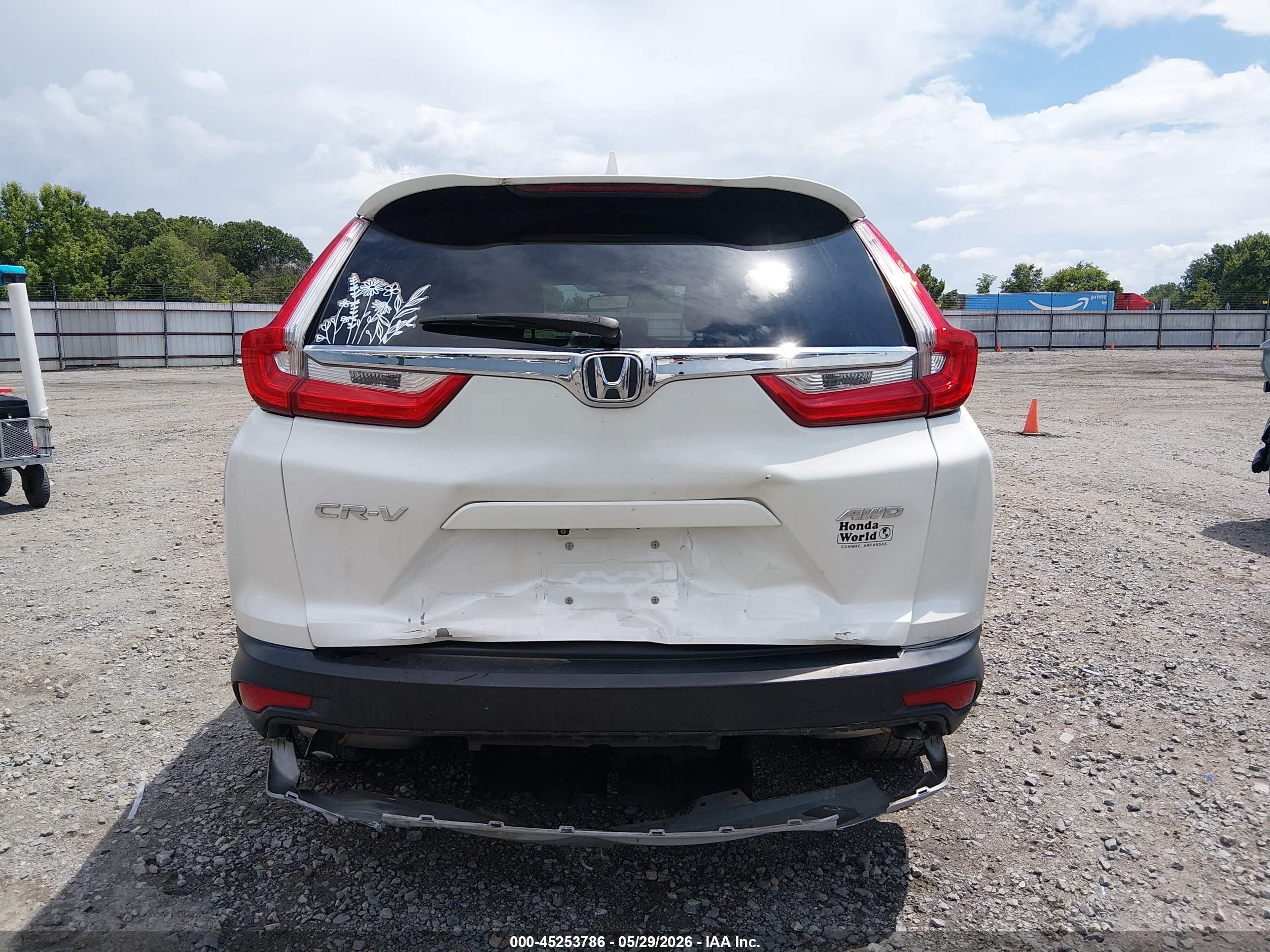 2017 Honda Cr-v Ex White vin: 2HKRW2H50HH655730