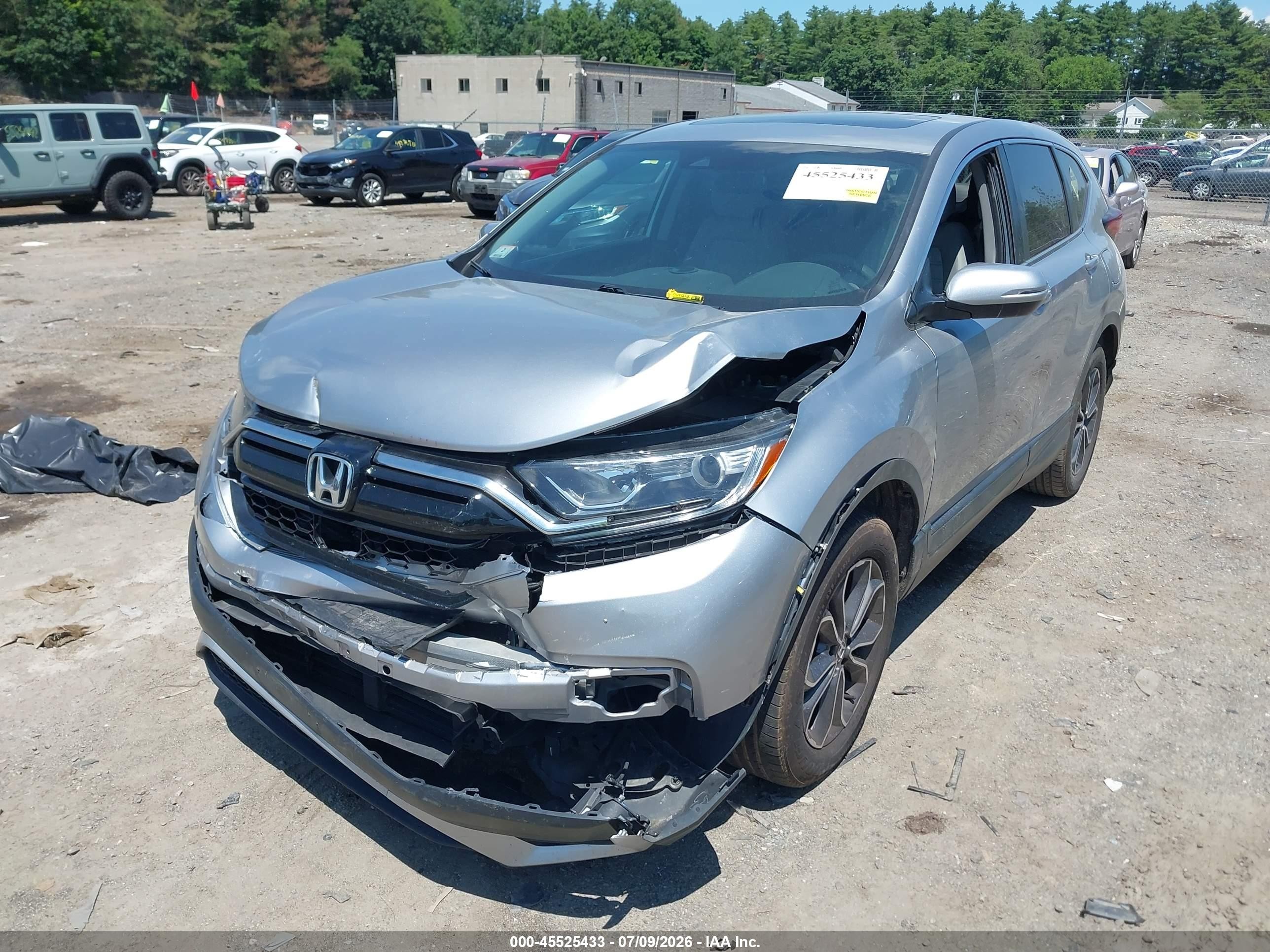 2021 Honda Cr-v Awd Ex Серый vin: 2HKRW2H50MH637884