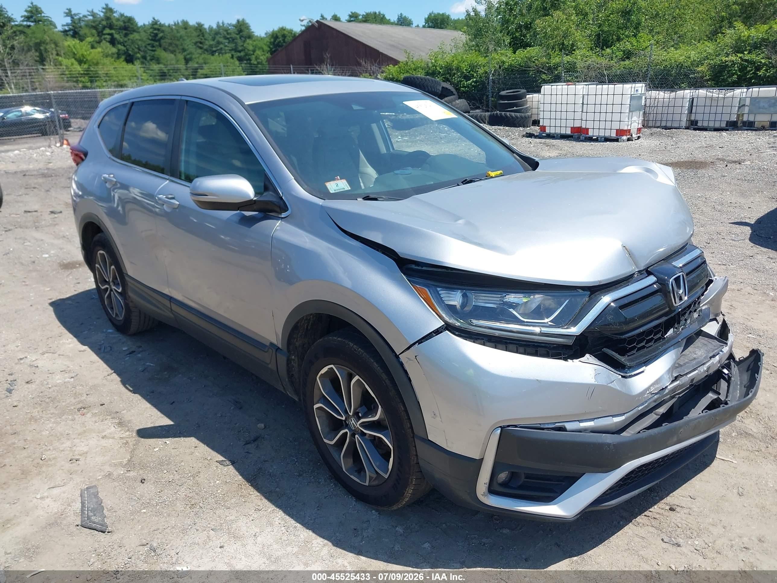 2021 Honda Cr-v Awd Ex Серый vin: 2HKRW2H50MH637884