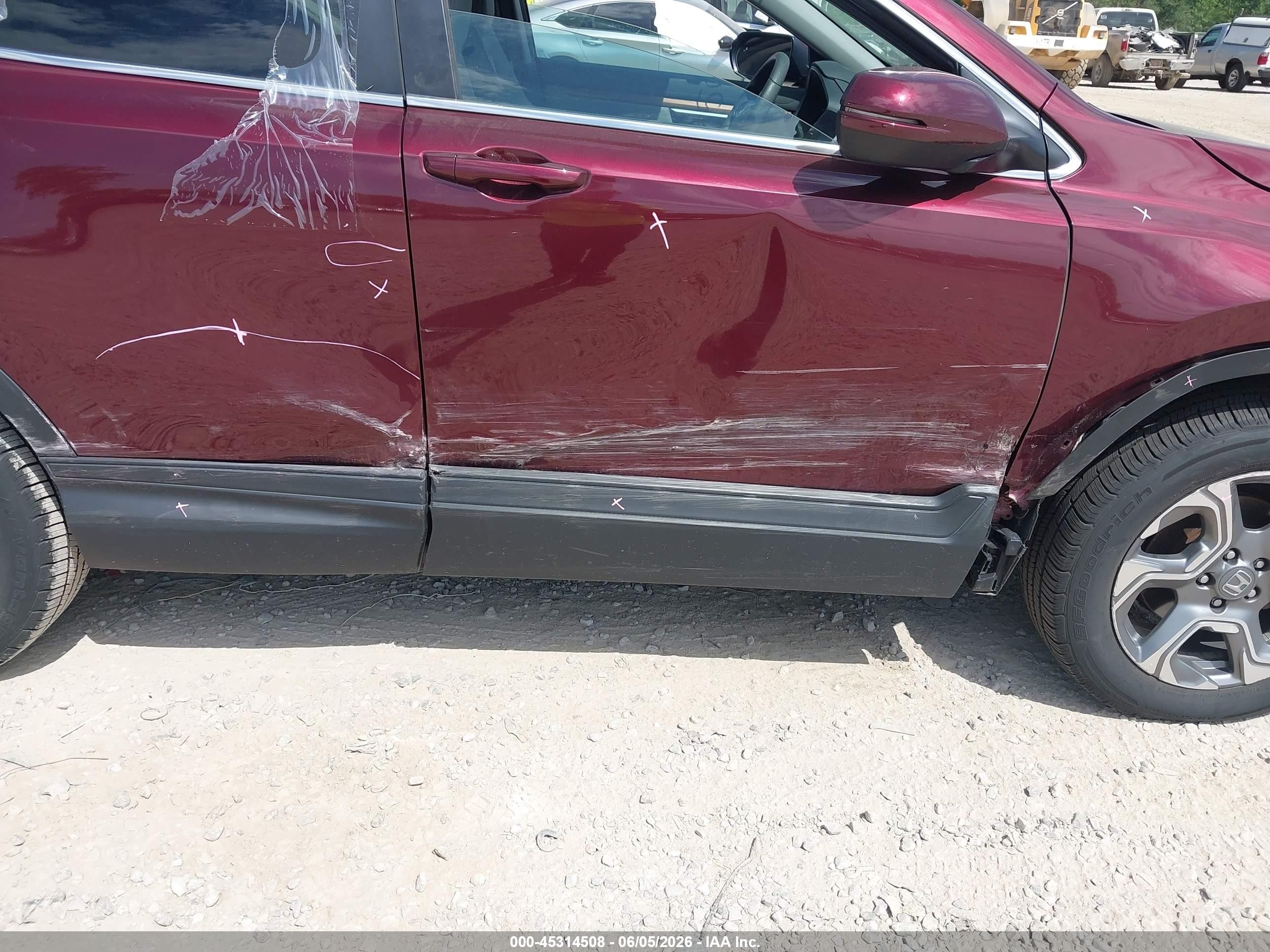2017 Honda Cr-v Ex Maroon vin: 2HKRW2H51HH688865