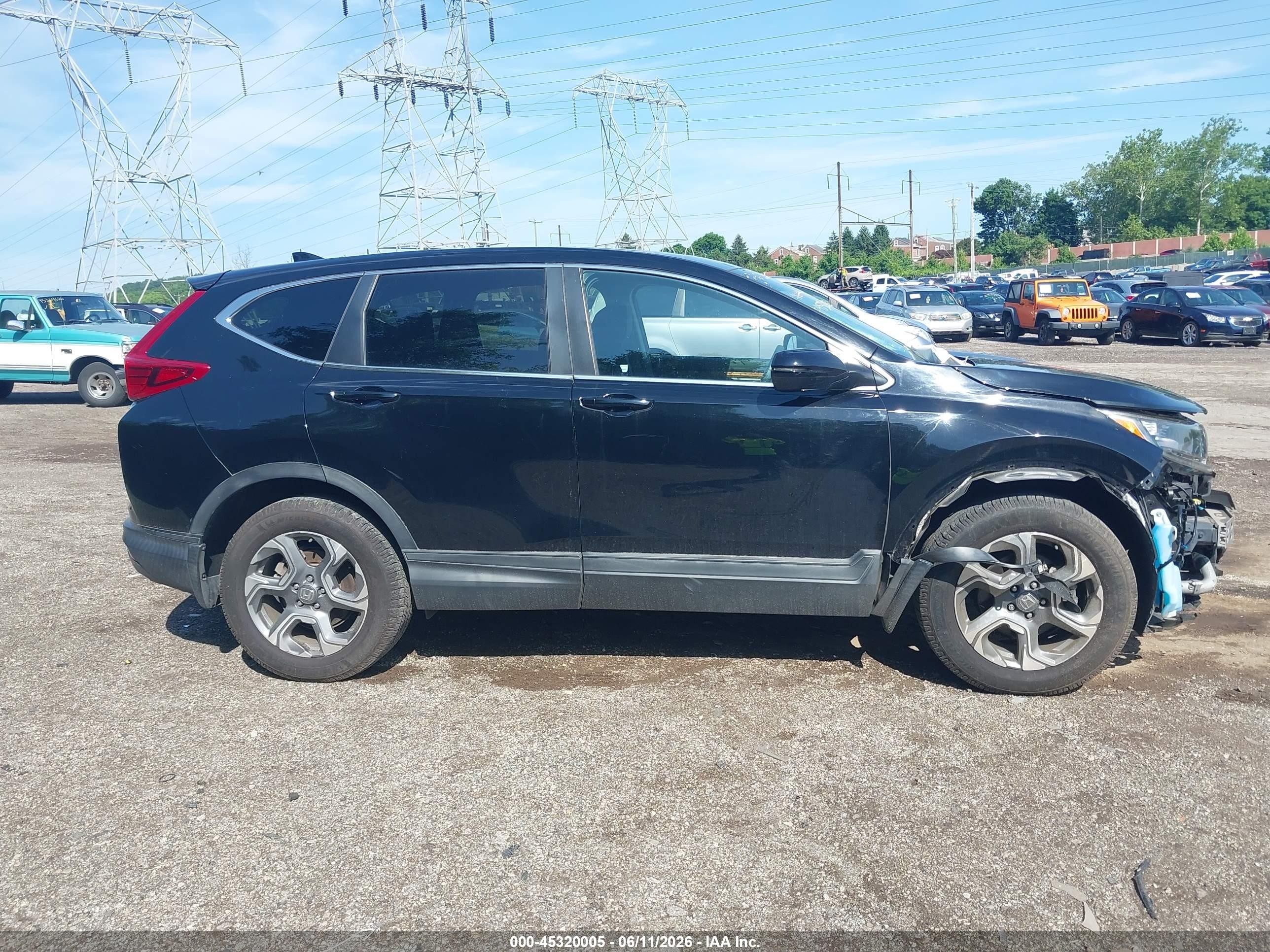 2019 Honda Cr-v Ex Черный vin: 2HKRW2H52KH631260